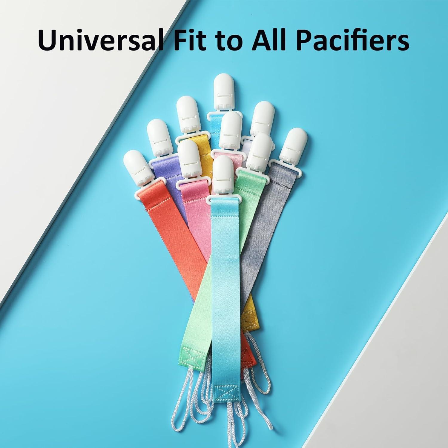 Clip de Chupete Neutro - Paquete de 10 Sujetadores para Bebés