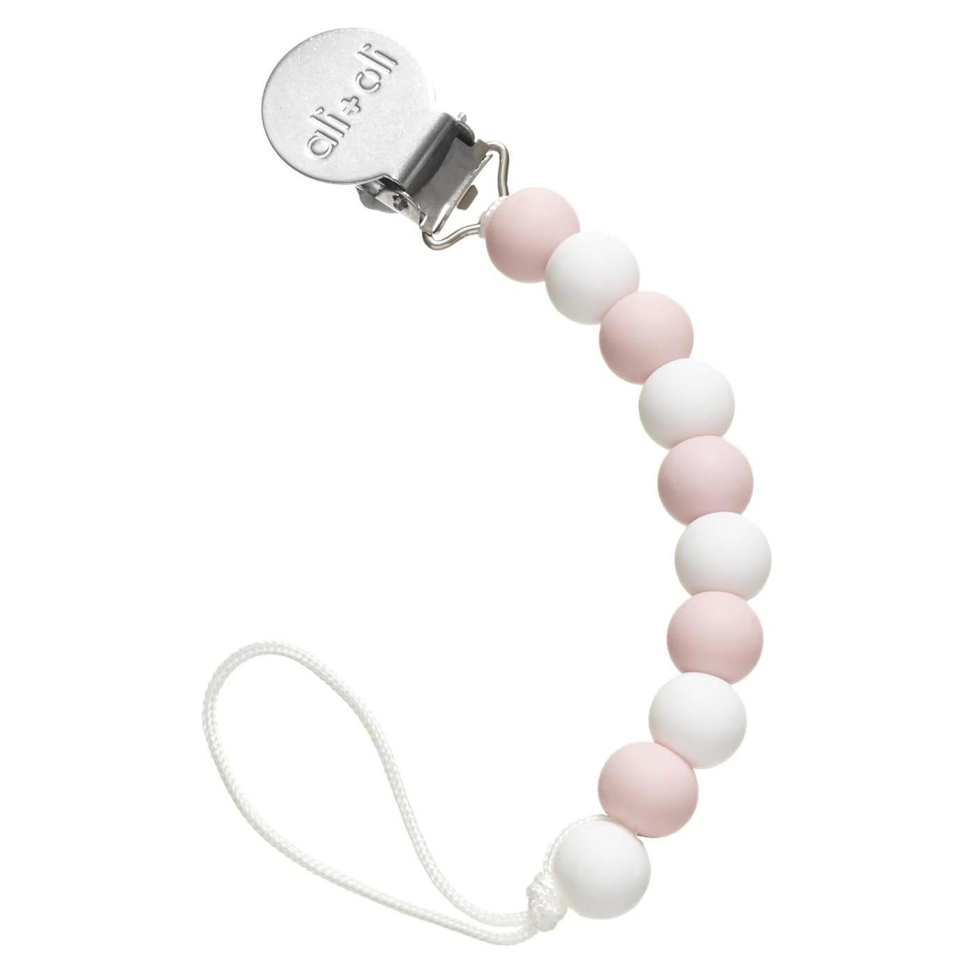 Clip de Chupete de Silicona AliOli Rosa Claro 100% Libre de BPA