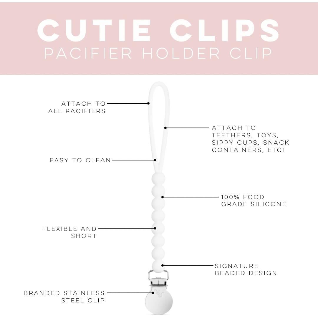 Ryan & Rose Cutie Clip 2 Pack - Sujetador de Chupete Silicona