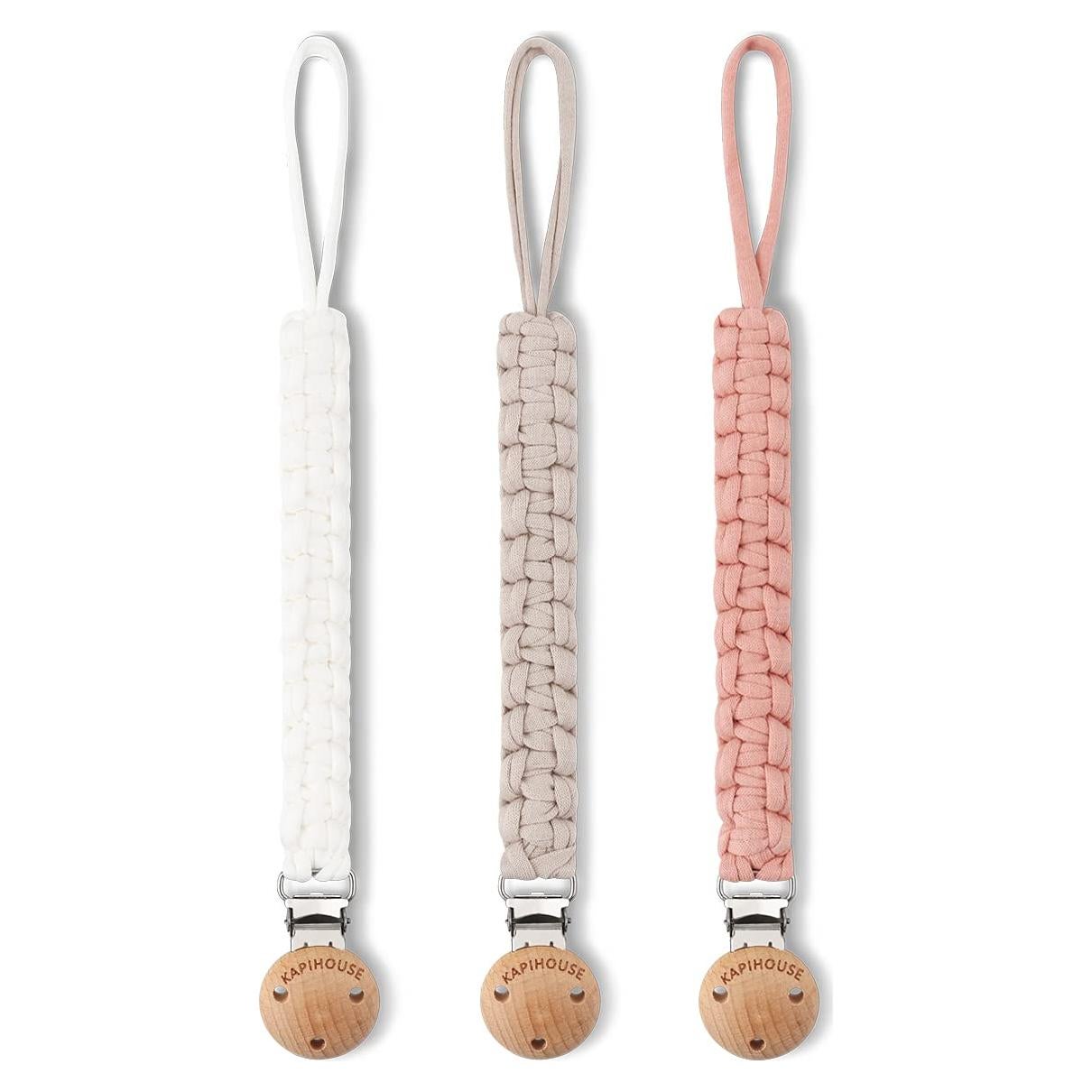 Clip de Chupete Kapihouse 23.4 cm Set 3 Unidades Niña