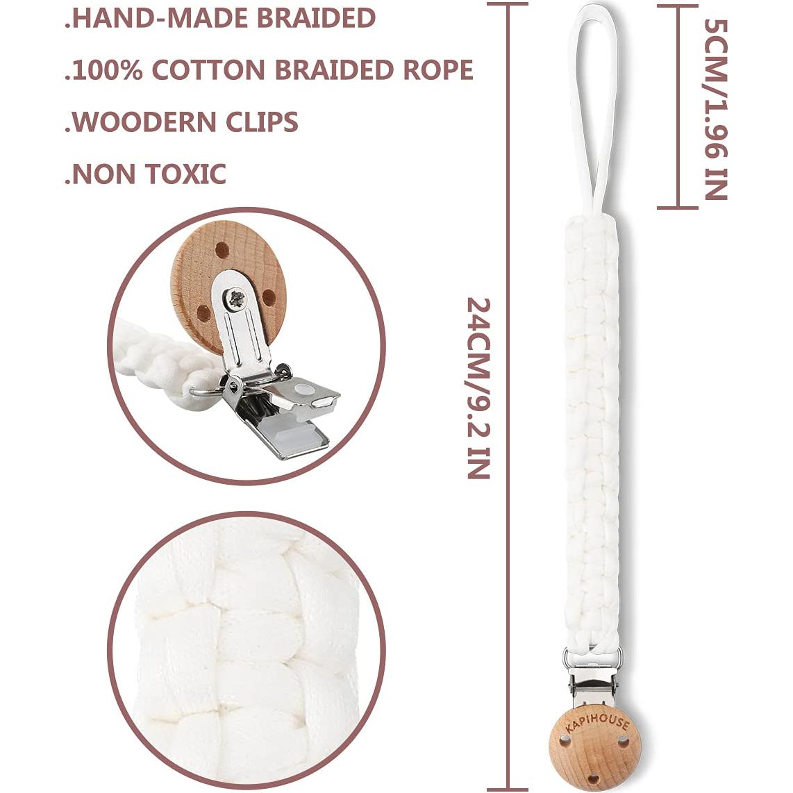 Clip de Chupete Kapihouse 23.4 cm Set 3 Unidades Niña