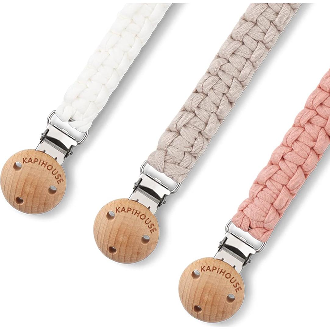 Clip de Chupete Kapihouse 23.4 cm Set 3 Unidades Niña