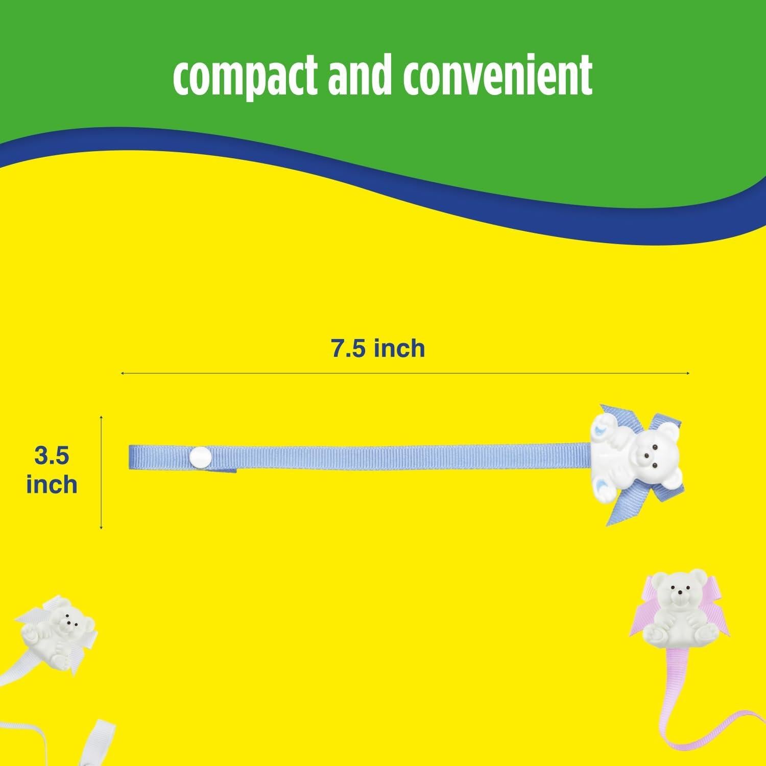 Clip para Chupete Baby Buddy Rosa Claro, Paquete de 2, 9.22x2.54cm