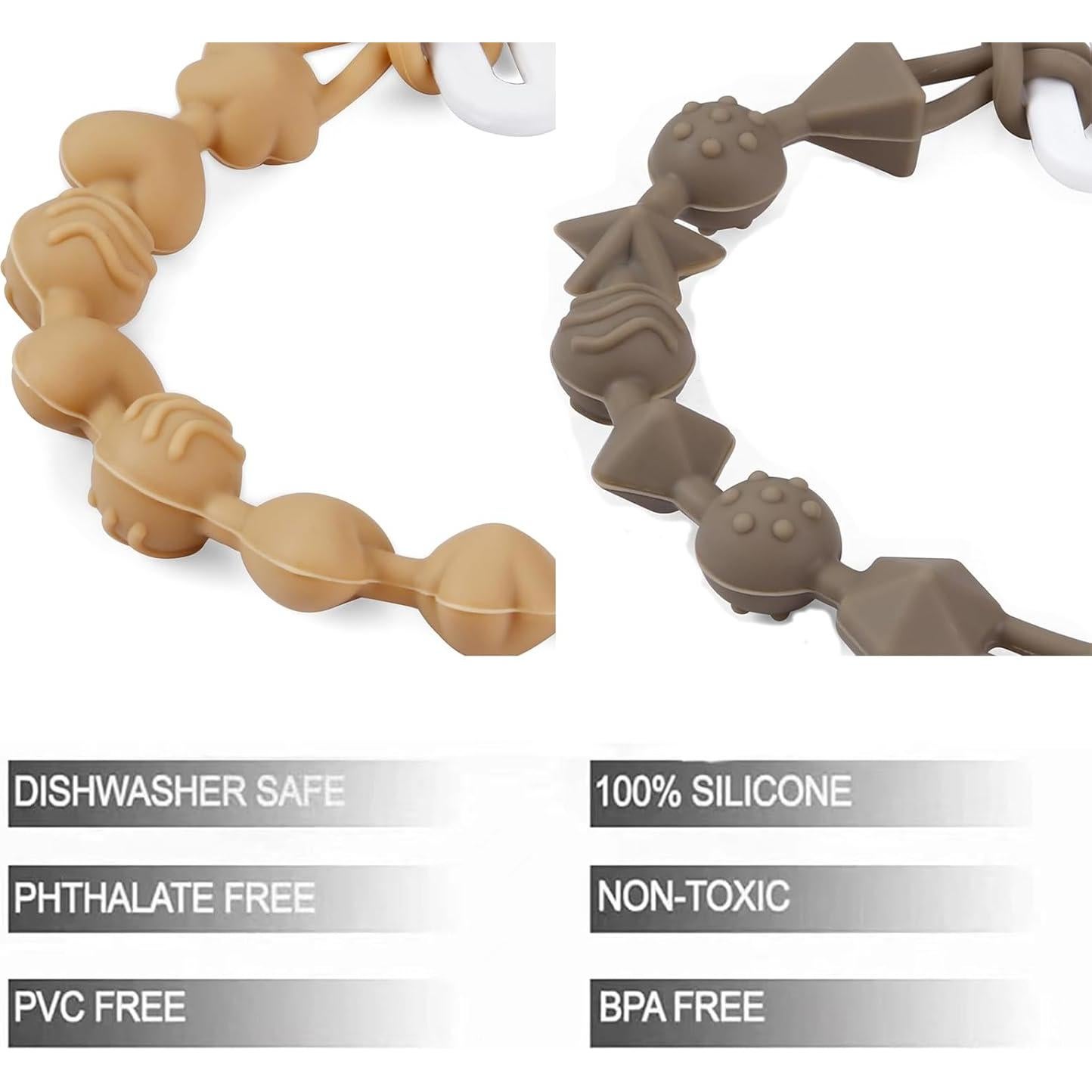 Clips de Chupete de Silicona PandaEar - Paquete de 5 Unidades