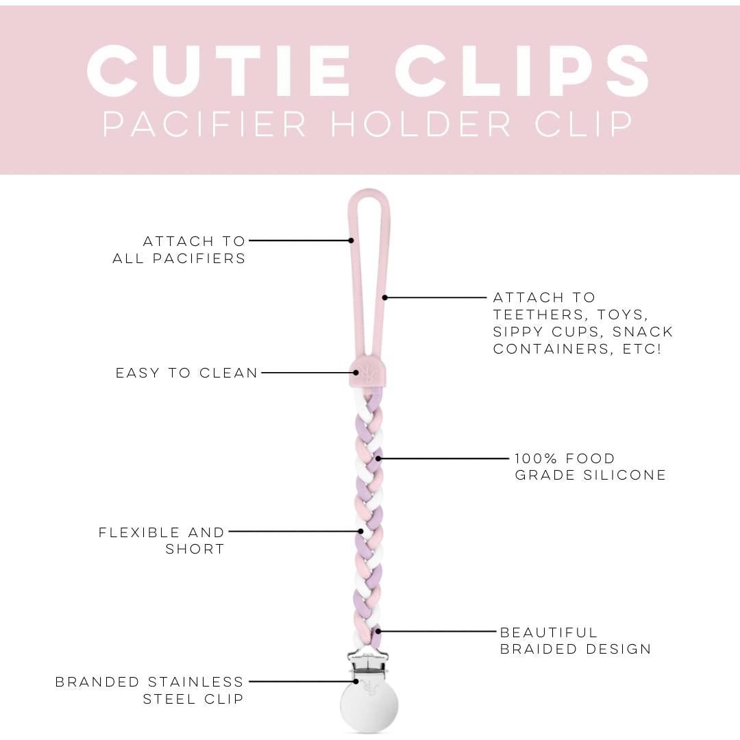 Clip de Chupete Cutie Clip Braiden Ryan & Rose - Silicona 20.32 cm