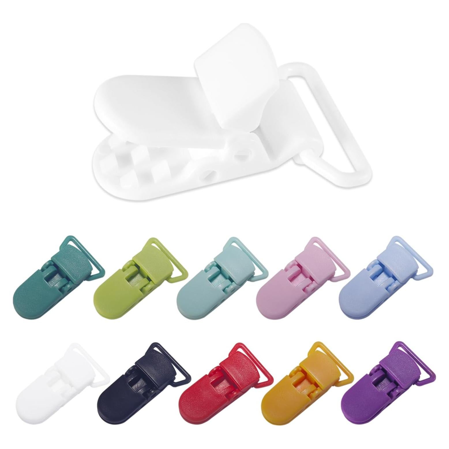 Paquete de 10 Puntas de Clip para Chupete - Plástico Sin BPA