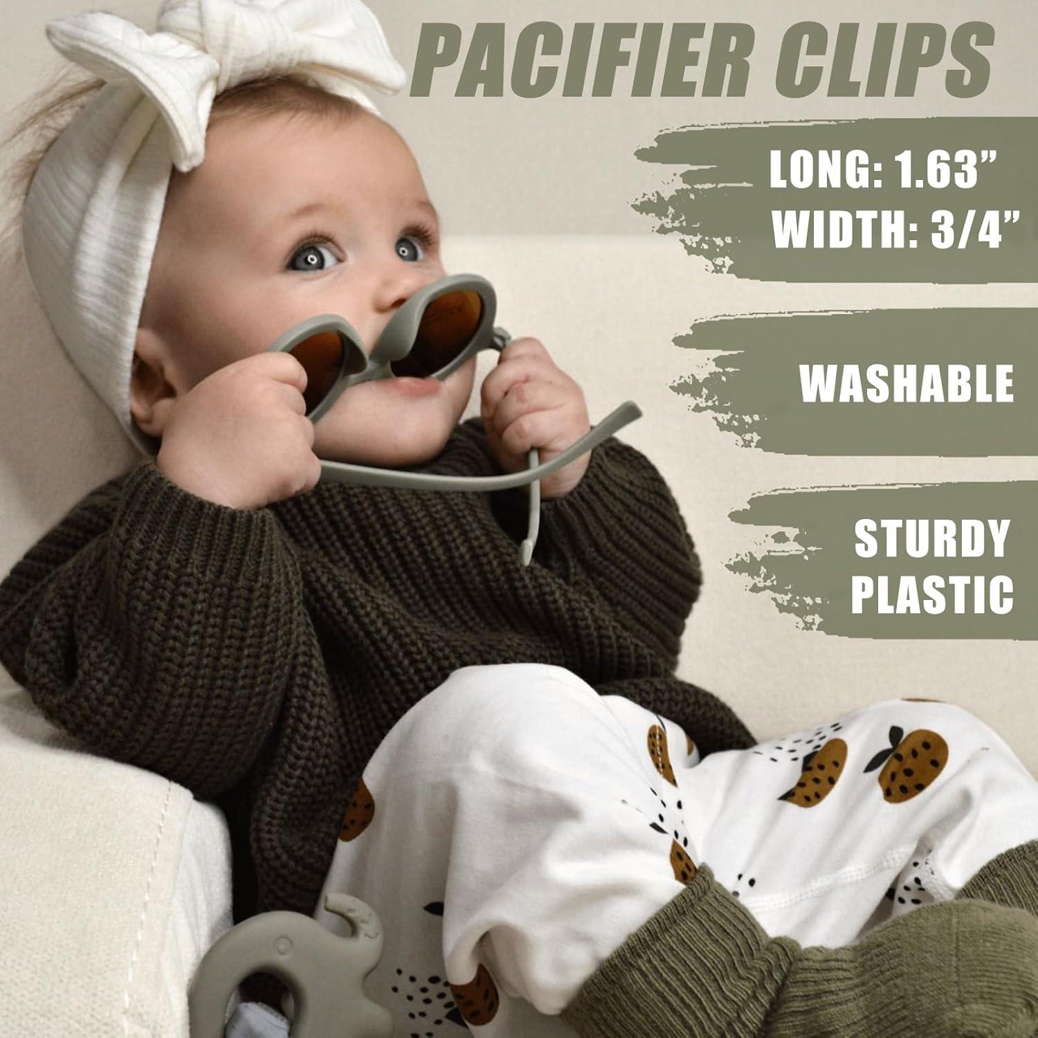 Paquete de 10 Puntas de Clip para Chupete - Plástico Sin BPA