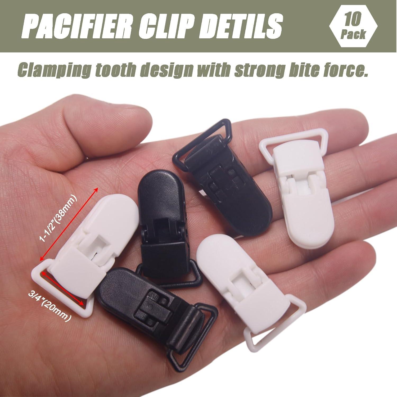 Paquete de 10 Puntas de Clip para Chupete - Plástico Sin BPA