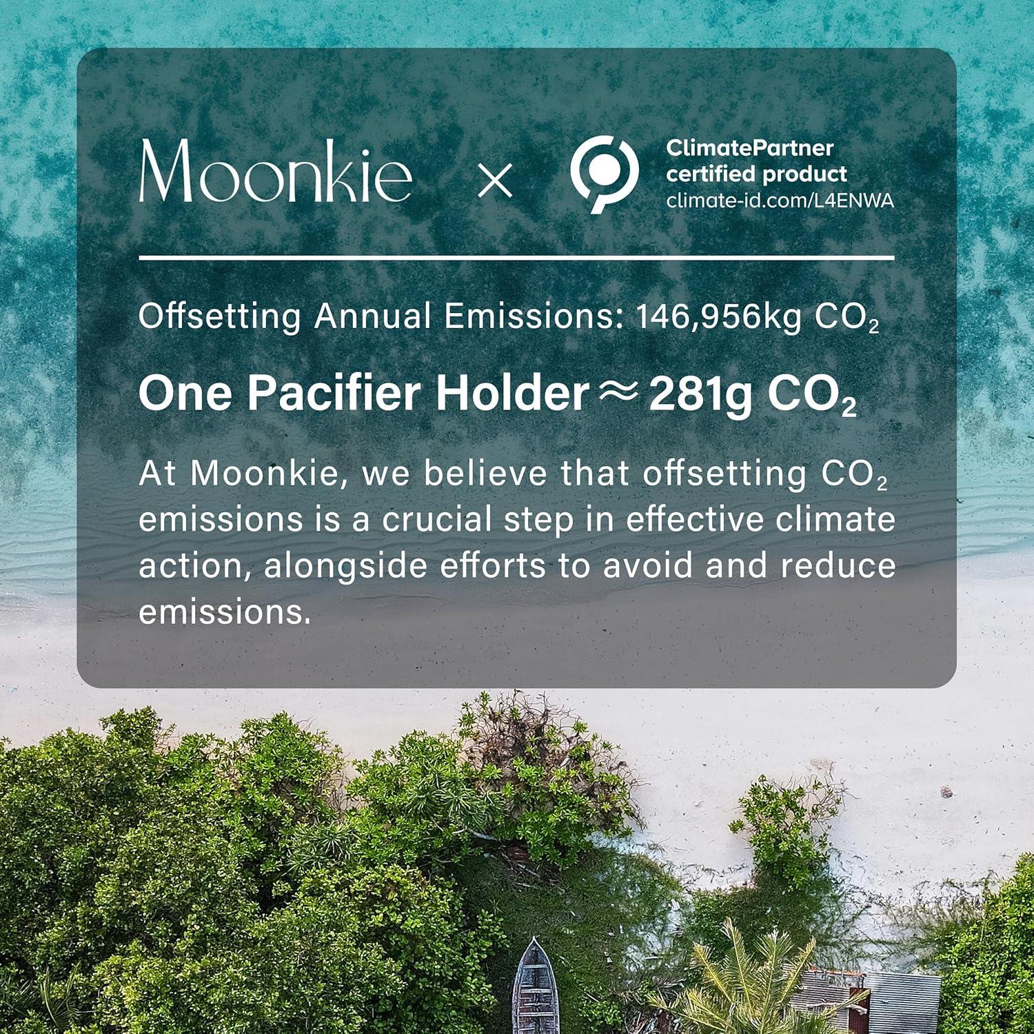 Estuche para Chupetes Moonkie de Silicona - Pack de 2, Color Sage/Pearl Blue