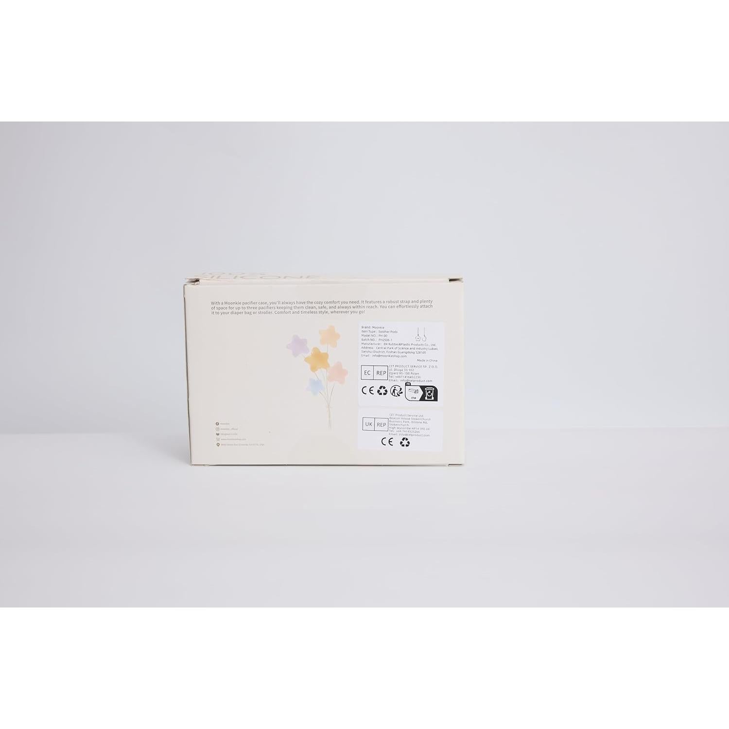 Estuche para Chupetes Moonkie de Silicona - Pack de 2, Color Sage/Pearl Blue