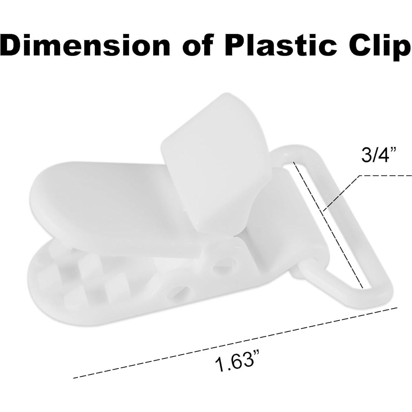 20 Clips para Chupetes de Plástico Sin BPA - Manualidades Bebé 20 Colores