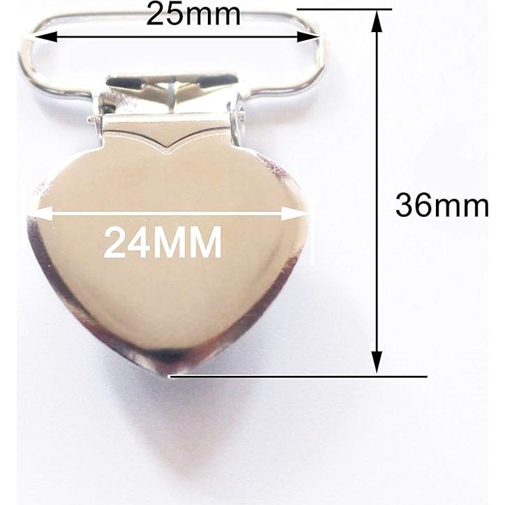 20 Clips de Suspensión Corazón Metal Sutoyuen 16 Colores