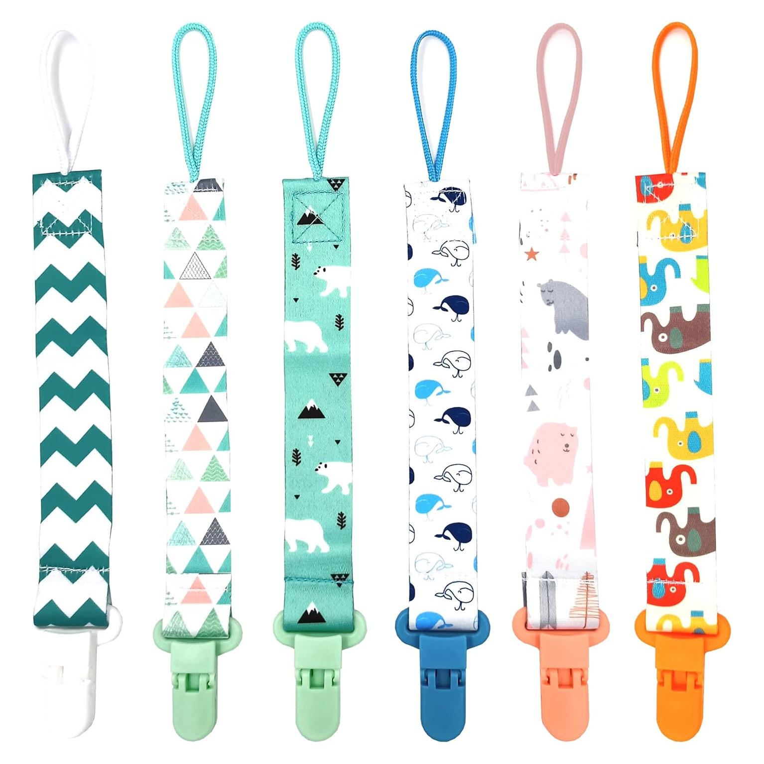 OnlyBP® Set 6 Clips Sujetadores Chupete Bebé Unisex - Lavables