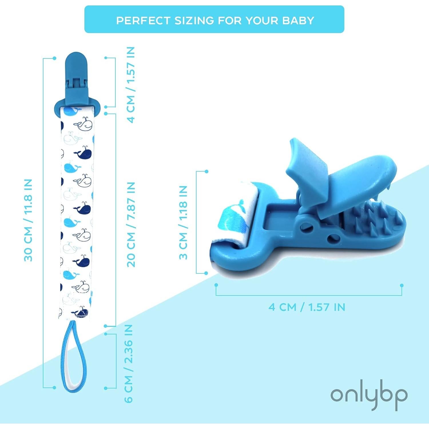 OnlyBP® Set 6 Clips Sujetadores Chupete Bebé Unisex - Lavables