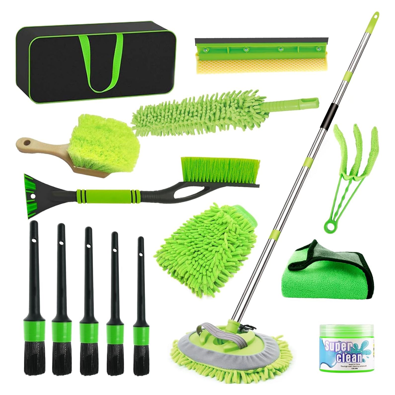 Kit de Limpieza de Autos 15 Piezas LINHAI - Cepillos y Accesorios