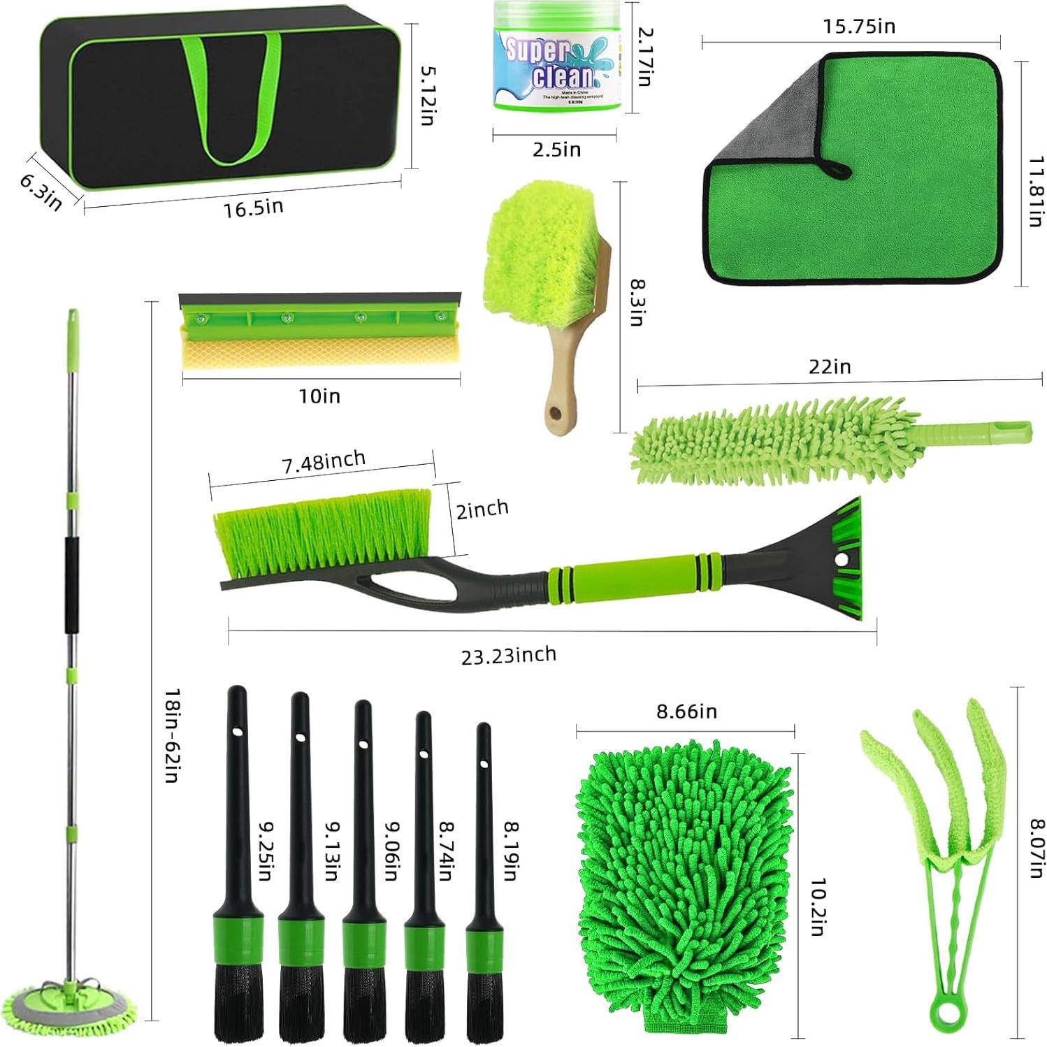 Kit de Limpieza de Autos 15 Piezas LINHAI - Cepillos y Accesorios