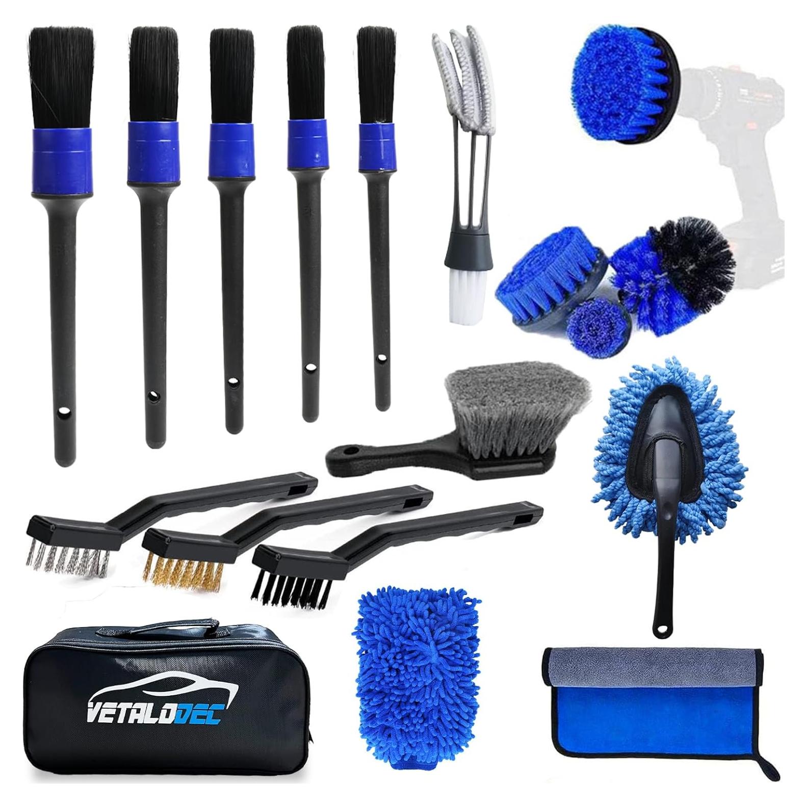 Kit de limpieza de coche VETALODEC 18 piezas completo
