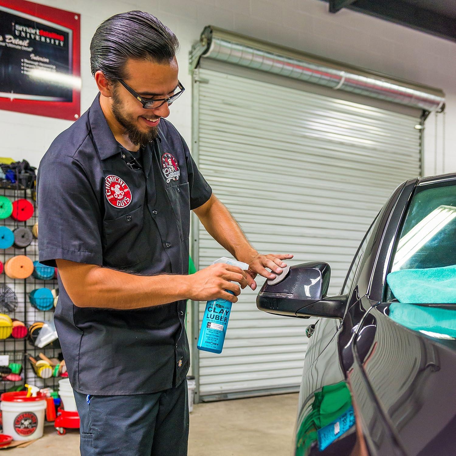 Kit de Barra de Arcilla Media Chemical Guys + Lubricante 0.45 kg