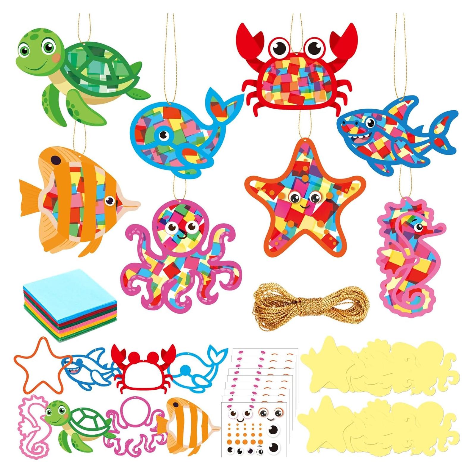 Kits de Manualidades Animales Marinos DoubleFill 48 Pcs