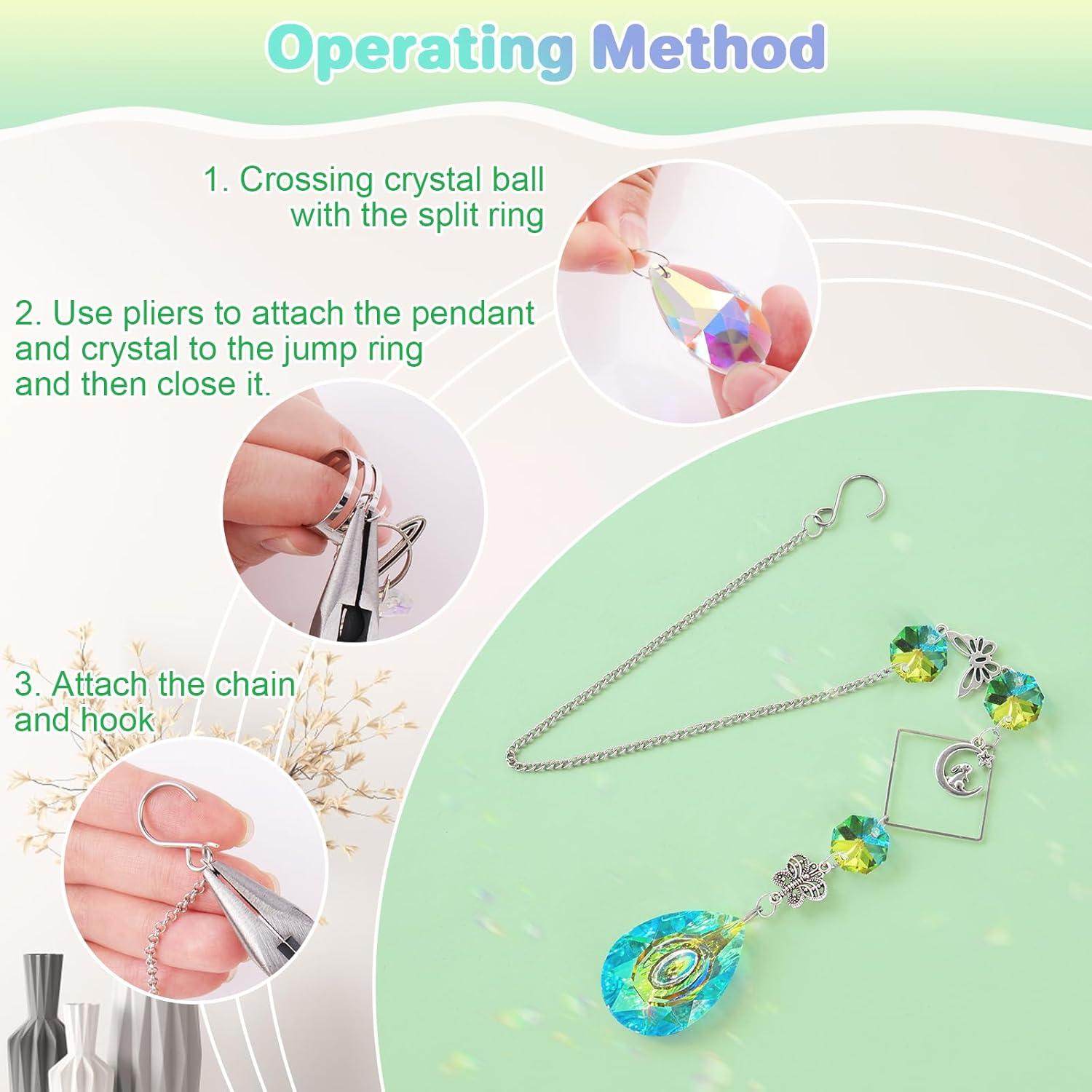 Kit de Suncatcher DIY FACIACC 407 Piezas Cristales Colgantes