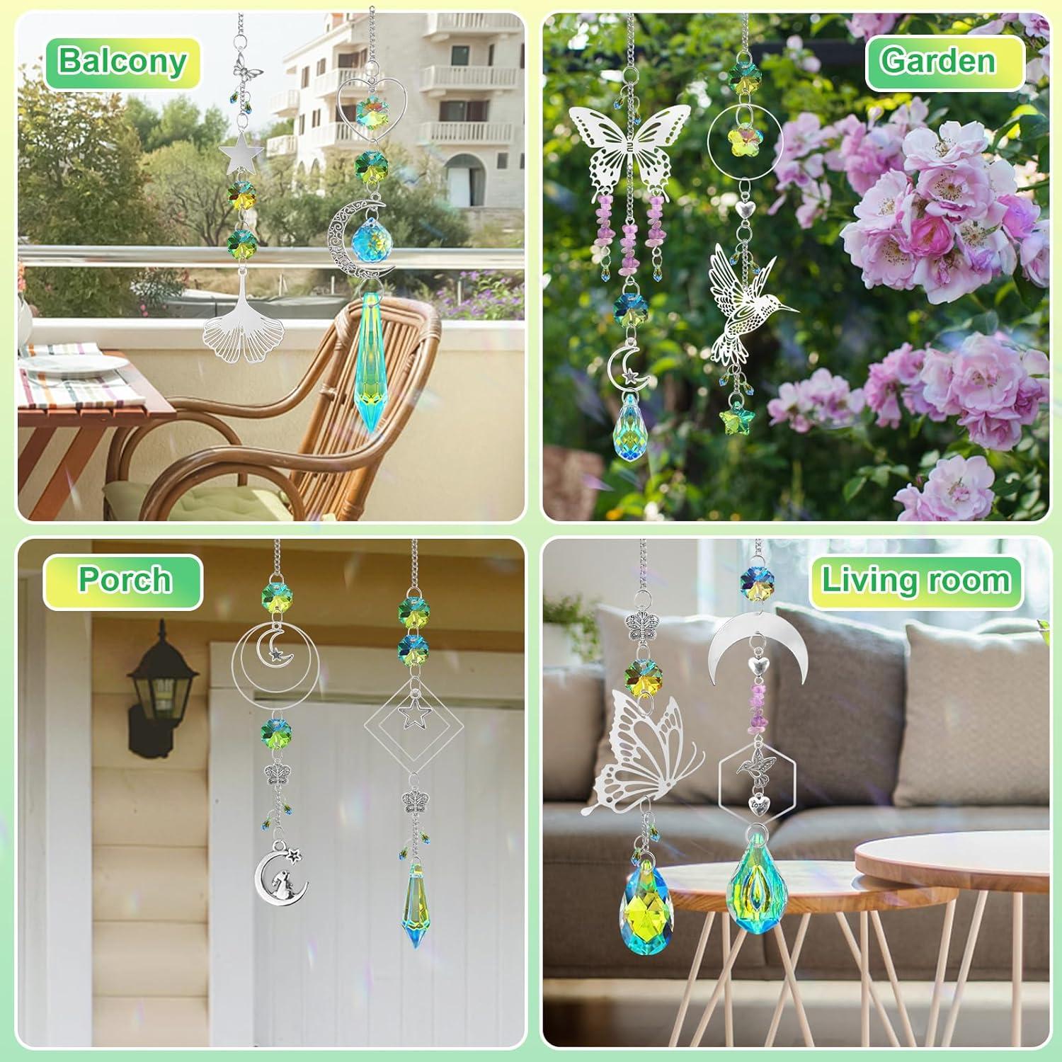 Kit de Suncatcher DIY FACIACC 407 Piezas Cristales Colgantes