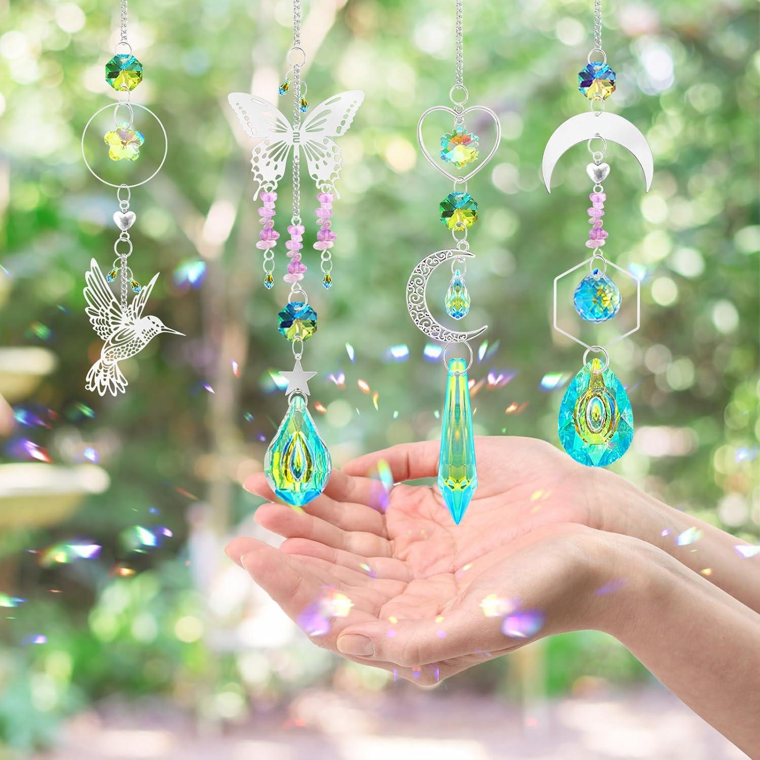 Kit de Suncatcher DIY FACIACC 407 Piezas Cristales Colgantes