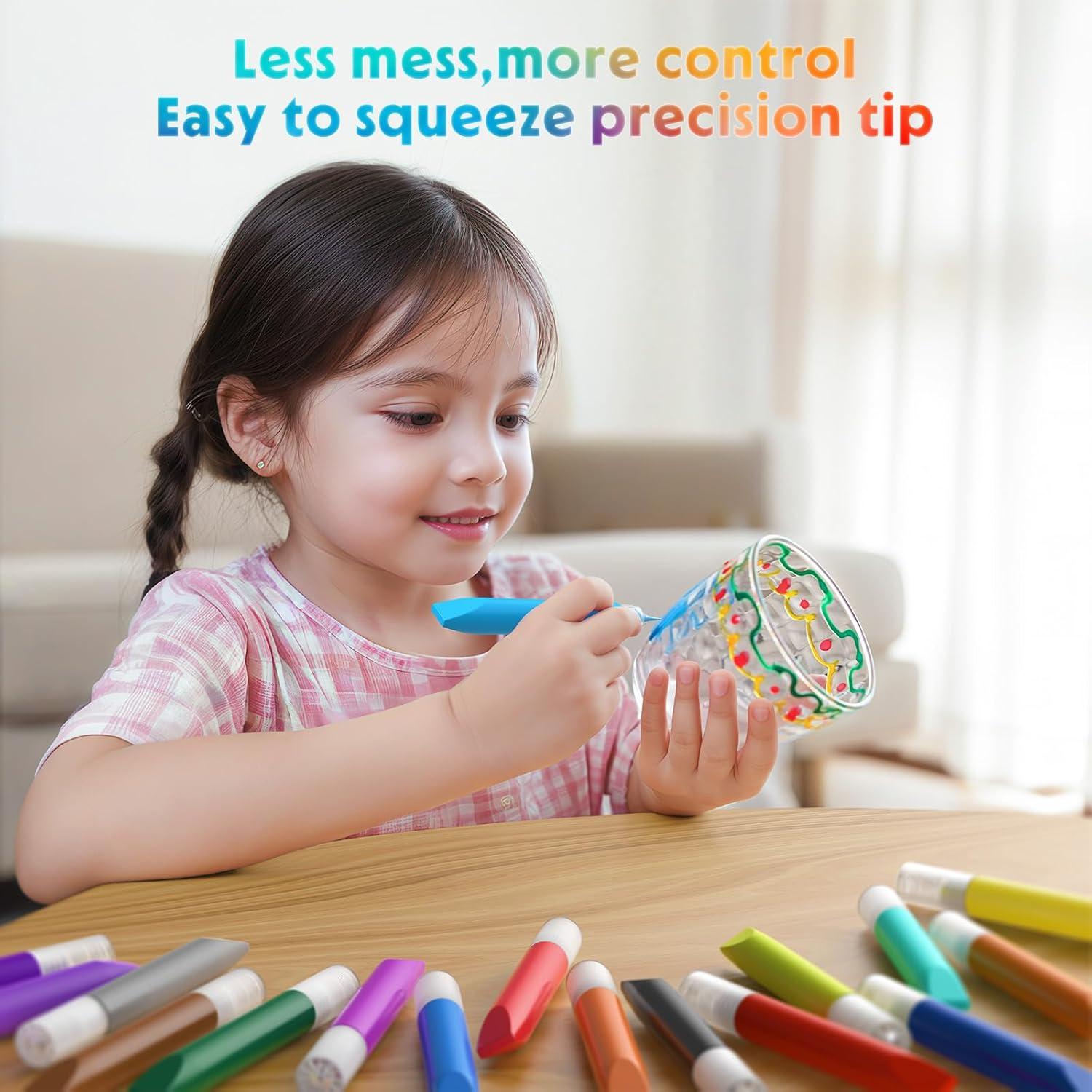 48 Marcadores de Pintura para Ventanas HBorna - 24 Colores