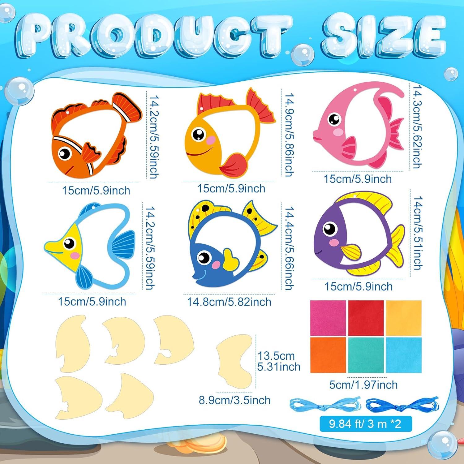 Kit de Manualidades de Peces del Mar Tinlade - 24 Piezas DIY