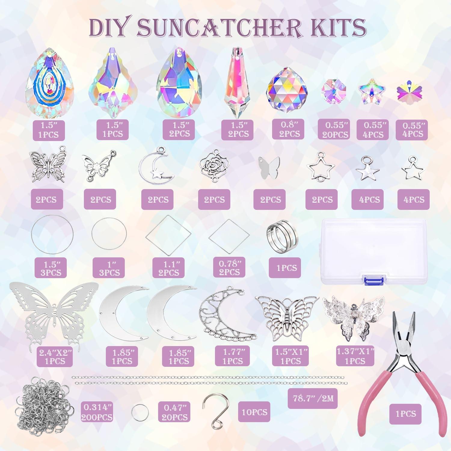 Kit de Atrapasoles de Cristal Lyukii 300 Piezas DIY