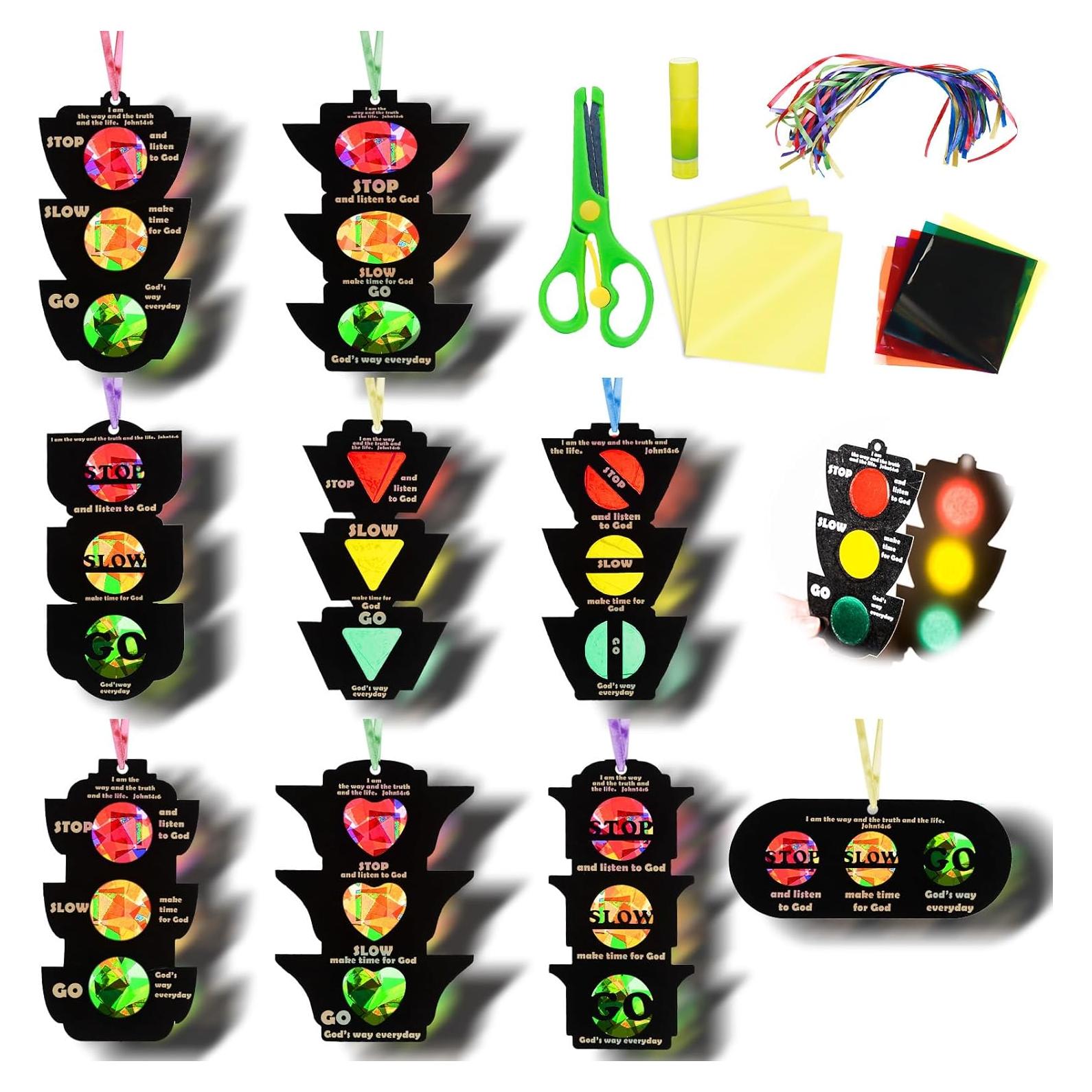 Kit de Manualidades Suncatcher Semáforo EggSun 36 Piezas