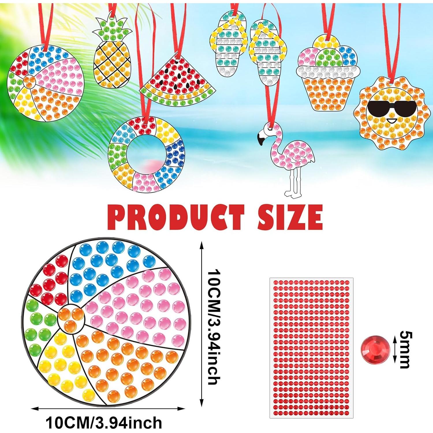 Kit de Manualidades de Verano Mooliwe - 24 Piezas de Arte de Diamante