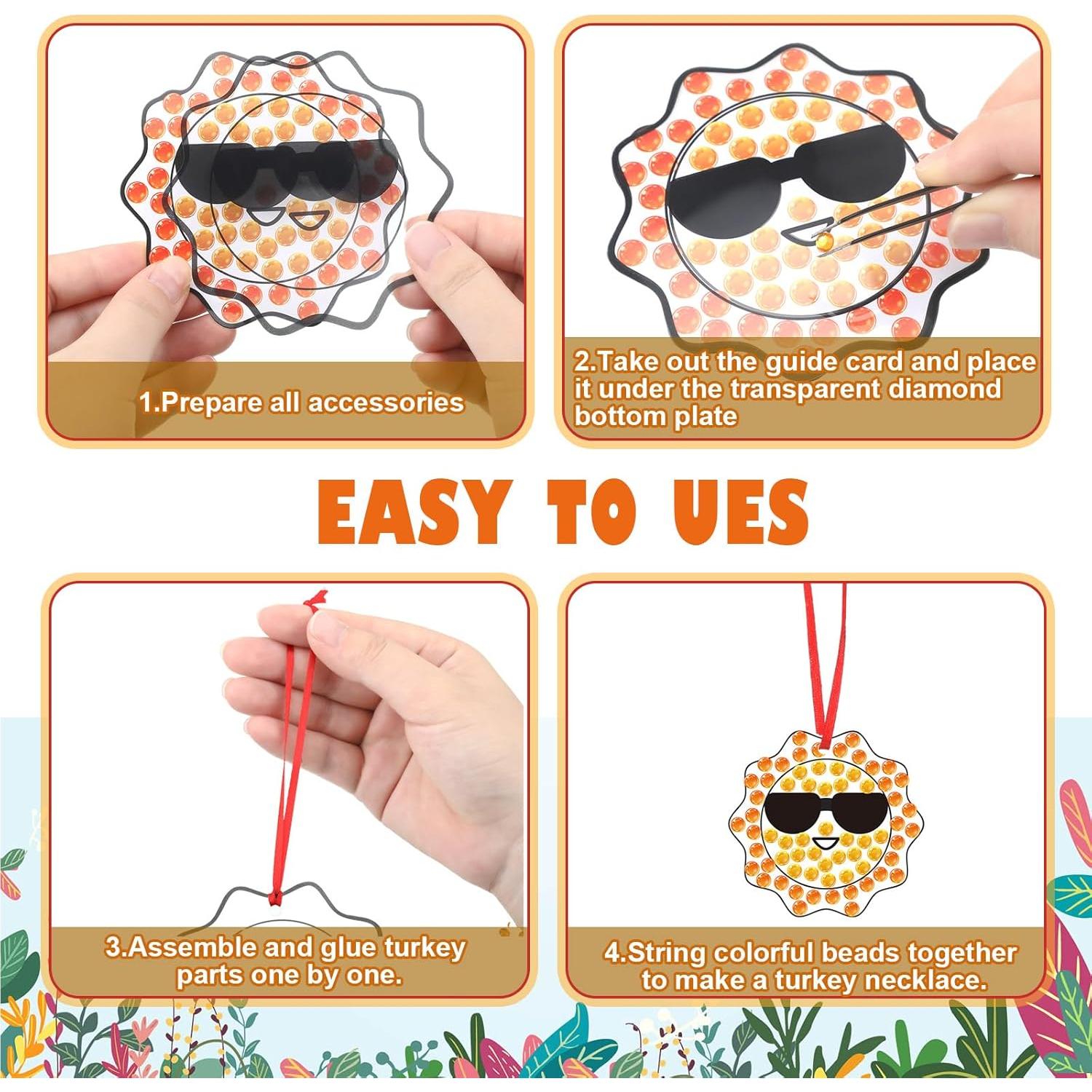 Kit de Manualidades de Verano Mooliwe - 24 Piezas de Arte de Diamante