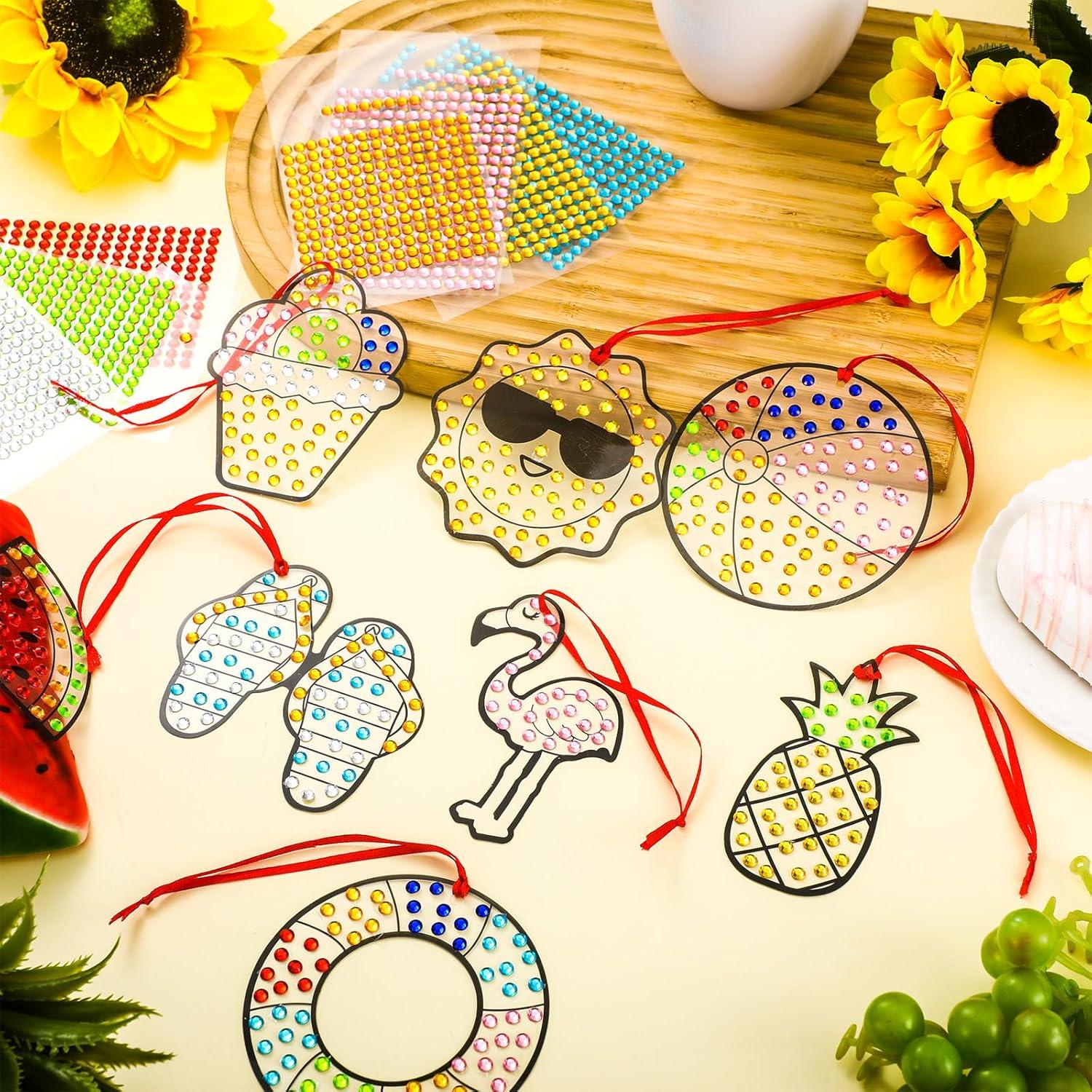 Kit de Manualidades de Verano Mooliwe - 24 Piezas de Arte de Diamante