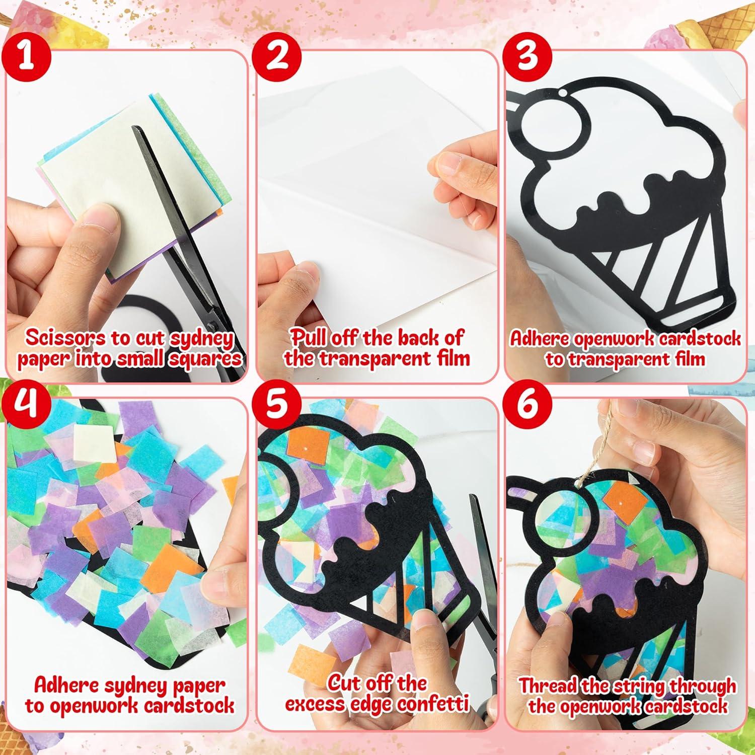 Kit de Manualidades de Papel de Helado CJiangpo - 24 Piezas