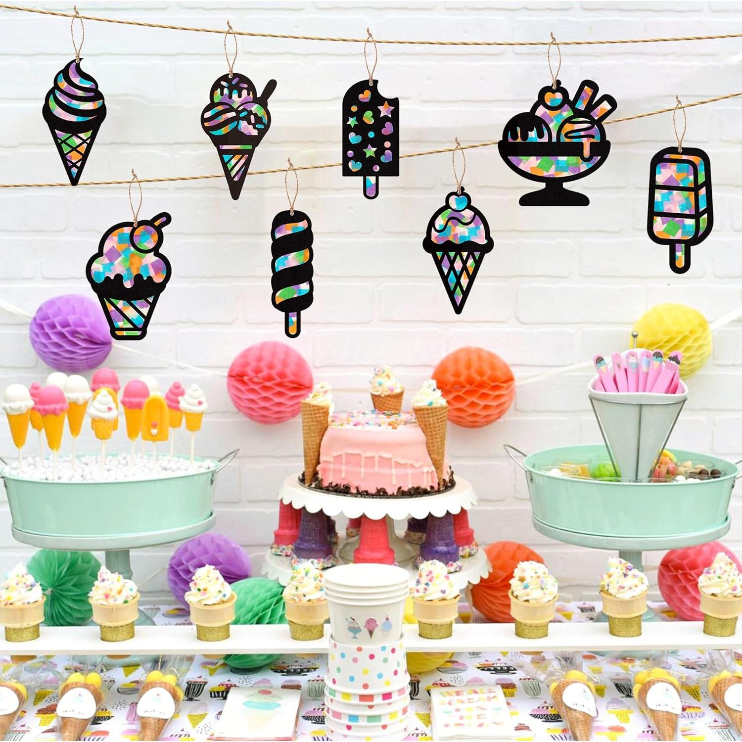 Kit de Manualidades de Papel de Helado CJiangpo - 24 Piezas