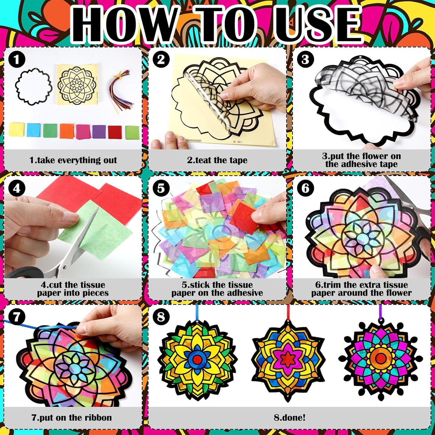 Kit de Manualidades MotiMind 32 Atrapas Luz Mandala DIY