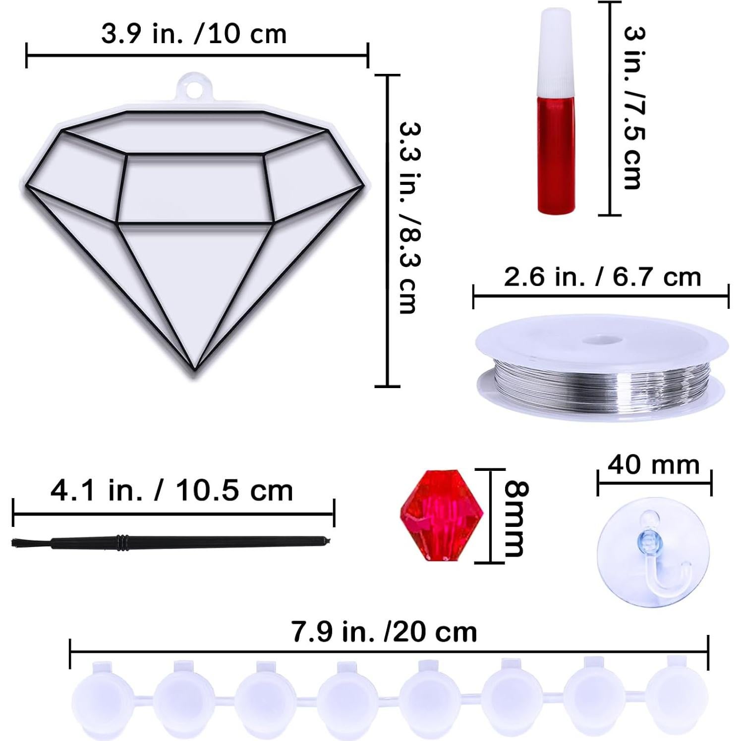 Kit de Pintura Atrapa Rayos Joyas Winlyn - 27 Piezas DIY
