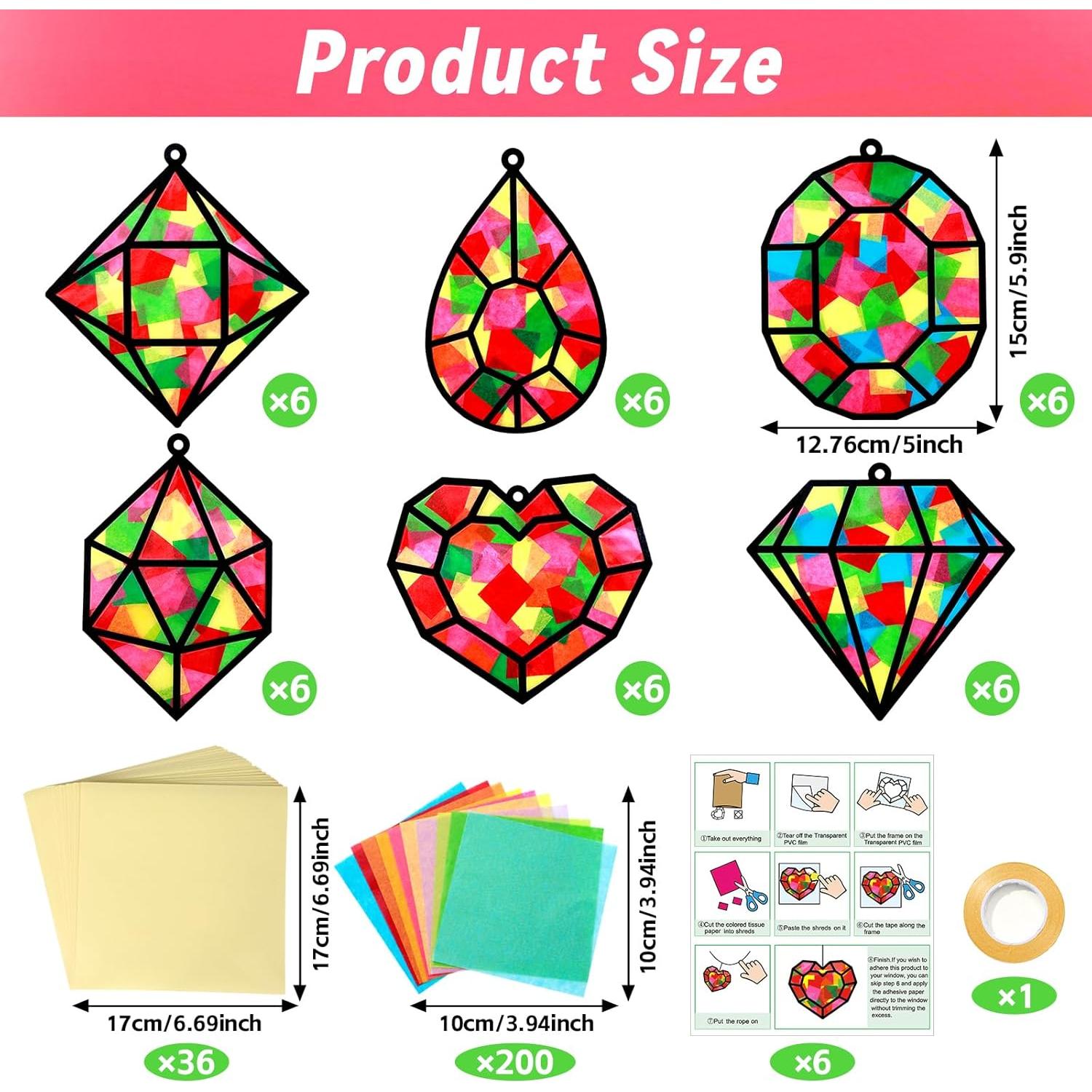 Kit de Manualidades Joyería Qyeahkj 36 Piezas Papel Seda