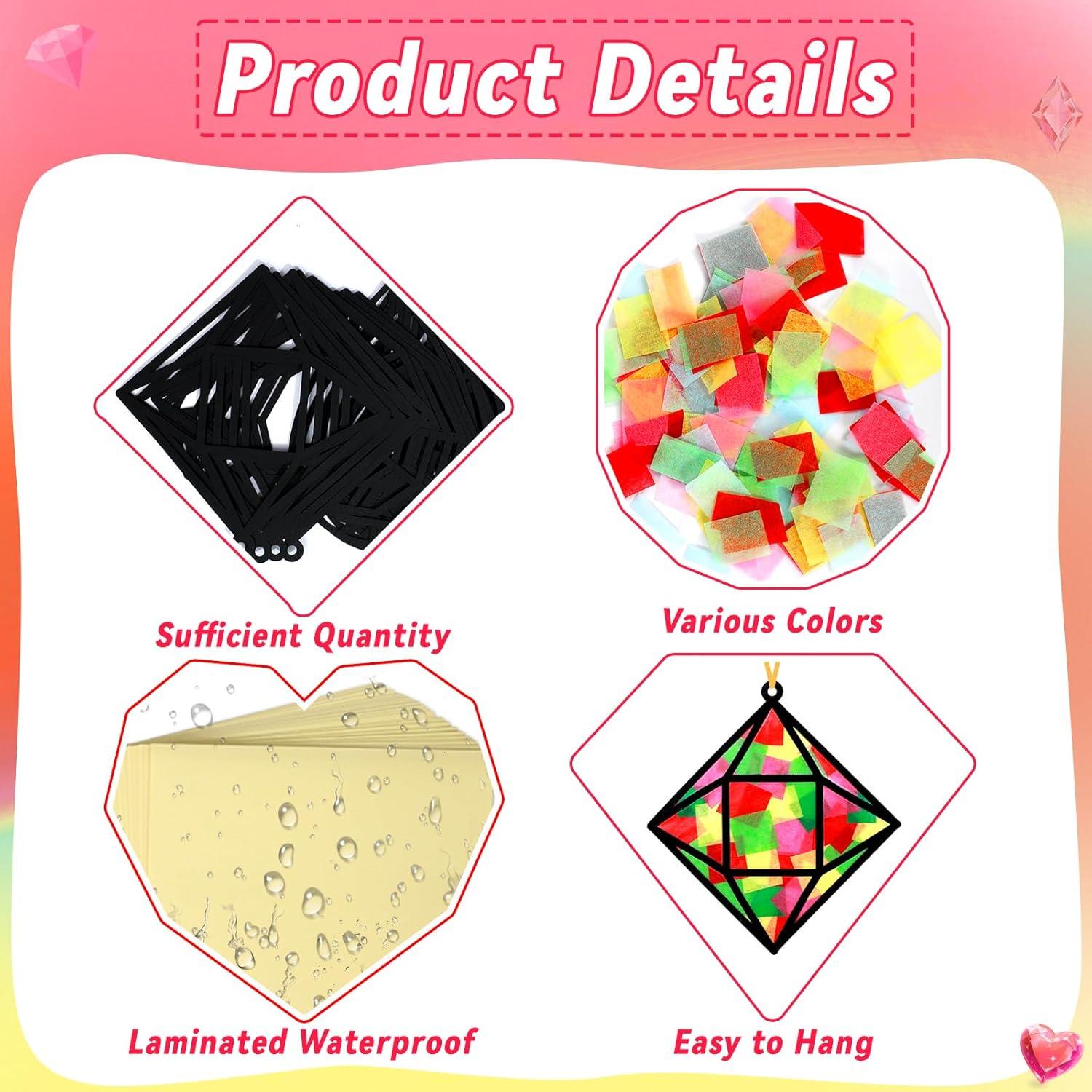 Kit de Manualidades Joyería Qyeahkj 36 Piezas Papel Seda