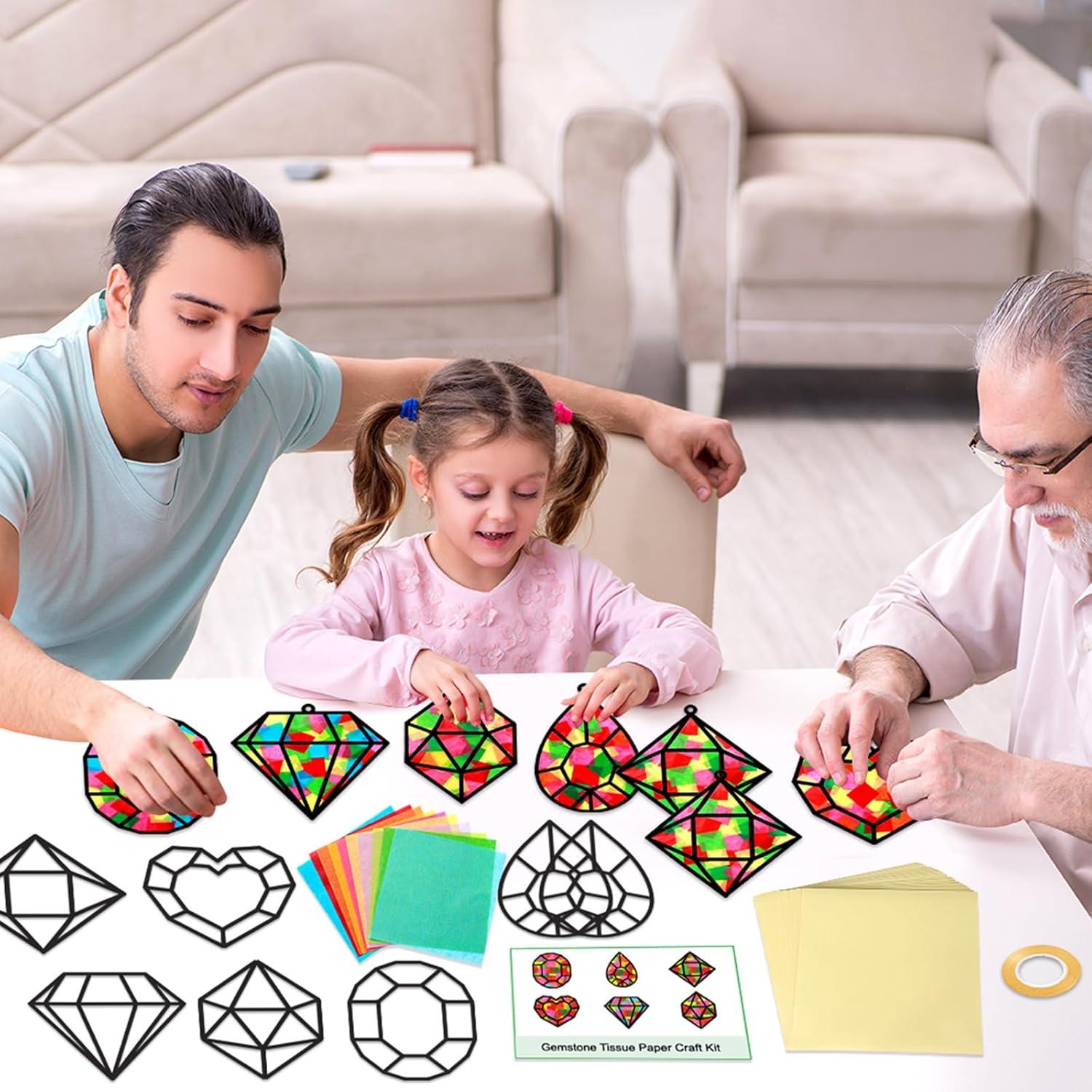 Kit de Manualidades Joyería Qyeahkj 36 Piezas Papel Seda