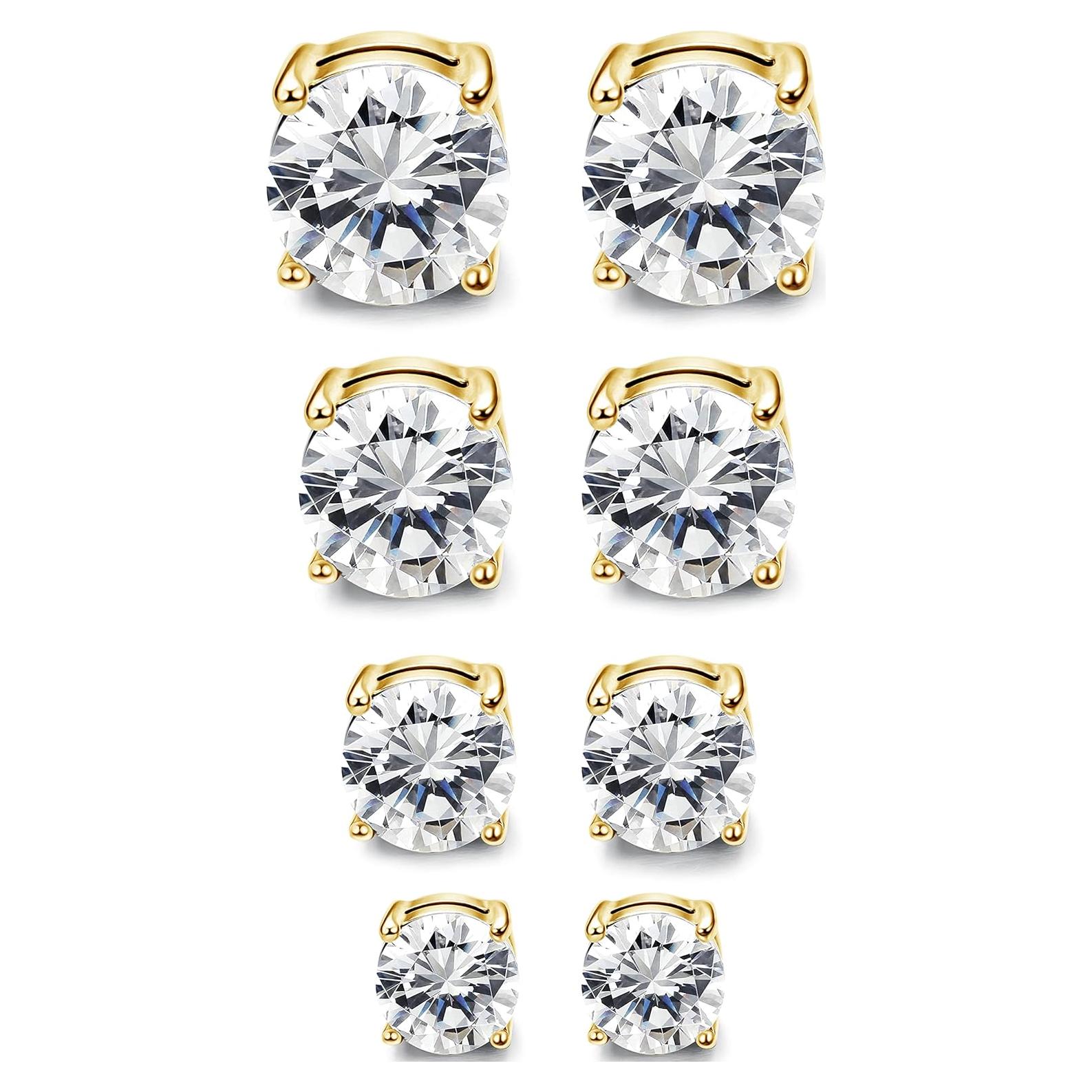 Pendientes Magnéticos Jstyle 4-7mm Acero Inoxidable Oro