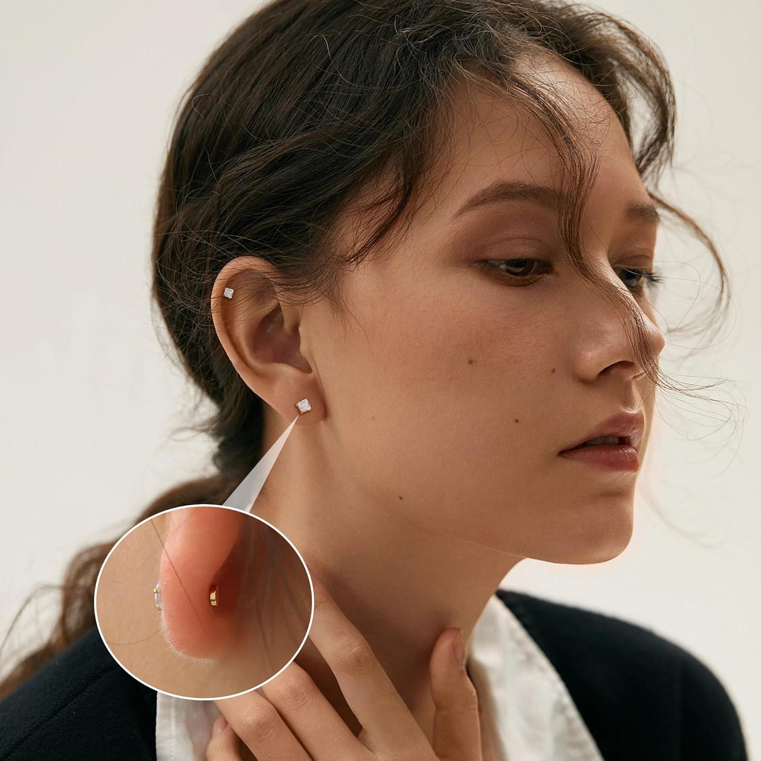 Pendientes Magnéticos Jstyle 4-7mm Acero Inoxidable Oro