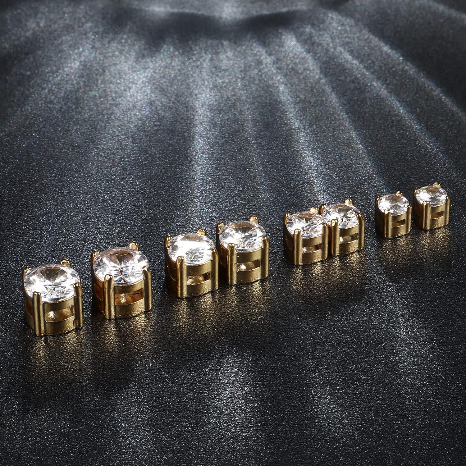 Pendientes Magnéticos Jstyle 4-7mm Acero Inoxidable Oro