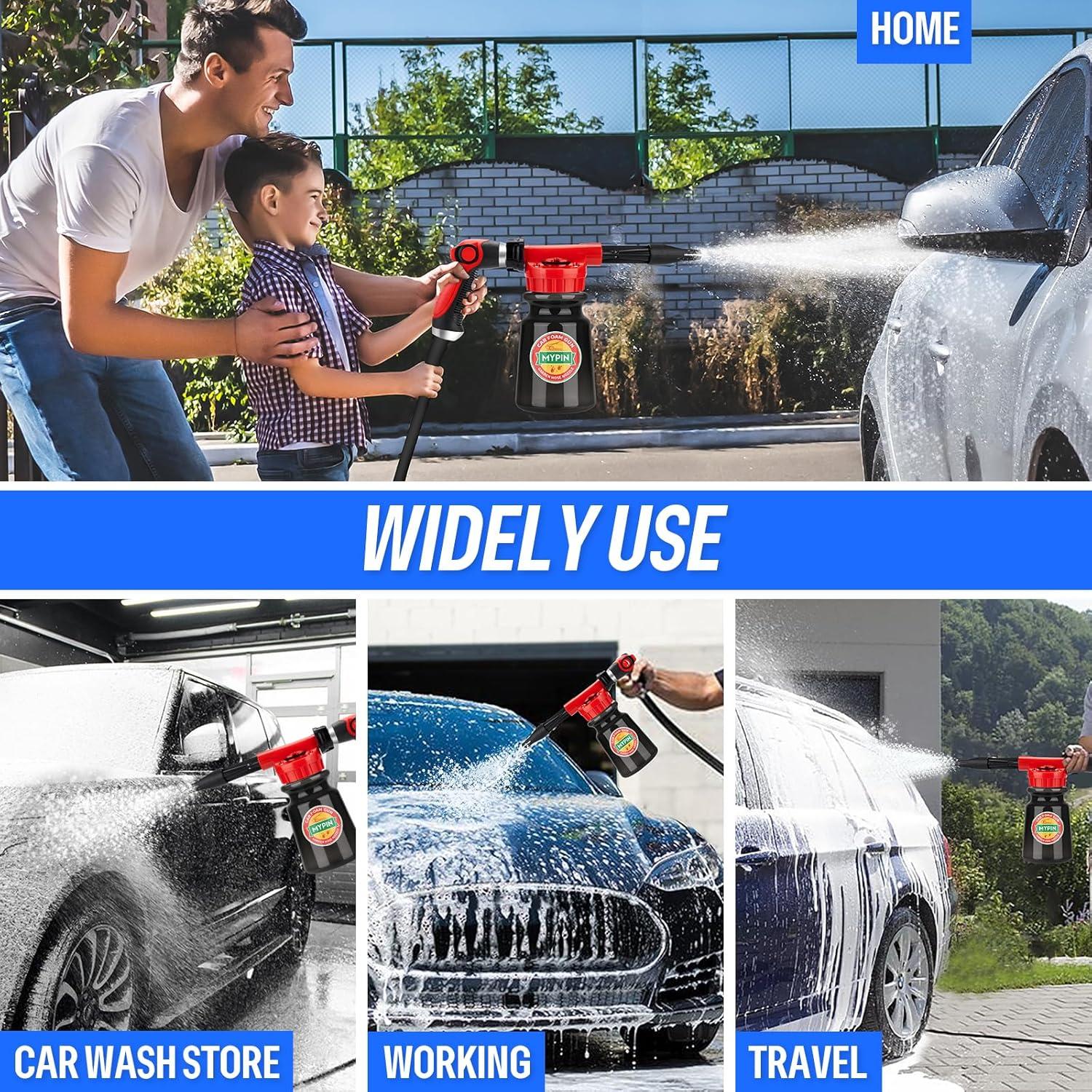 MYPIN Pistola de Espuma 16 en 1 para Lavado de Autos 0.75kg