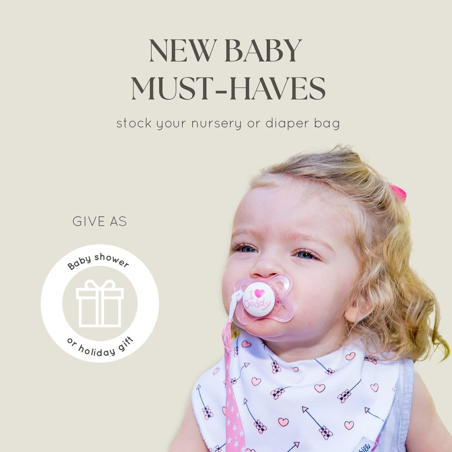 Set de 5 Clips de Chupete Dodo Babies - Rosa y Gris