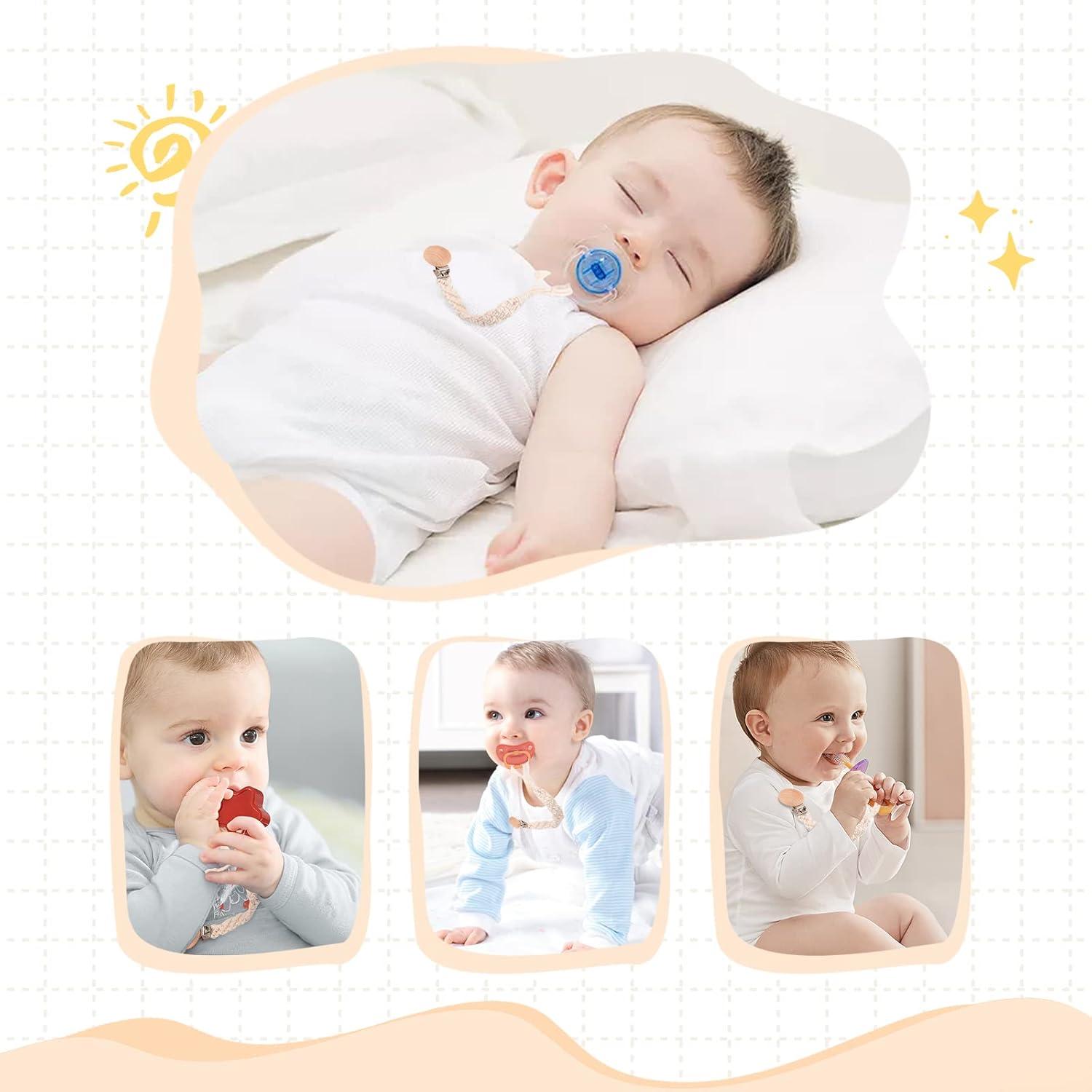 Clip de Chupete Boho Symbolife - 3 Piezas Algodón Hecho a Mano