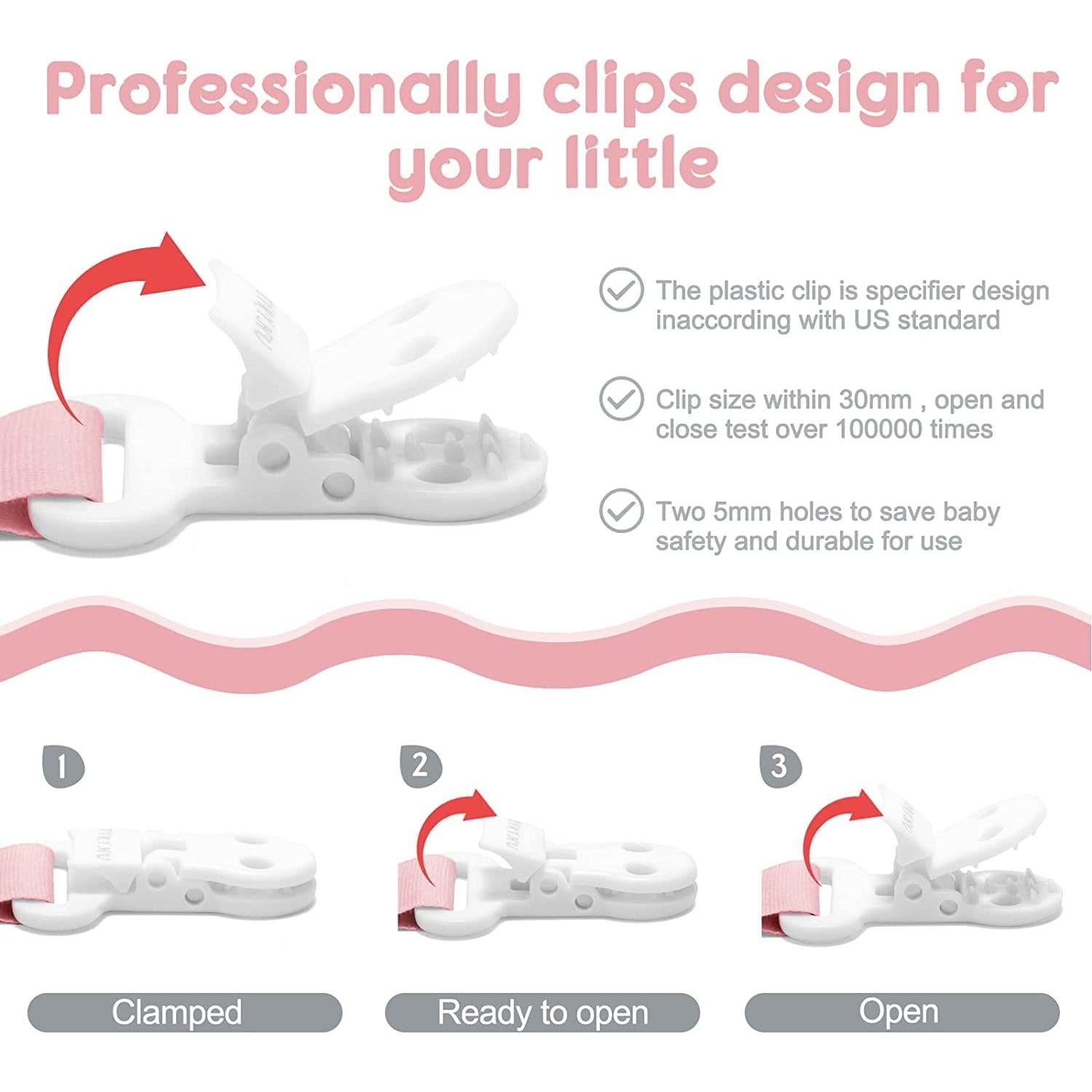 Clip de Chupete TYRY.HU para Niñas - 2 Piezas Koala y Zorro