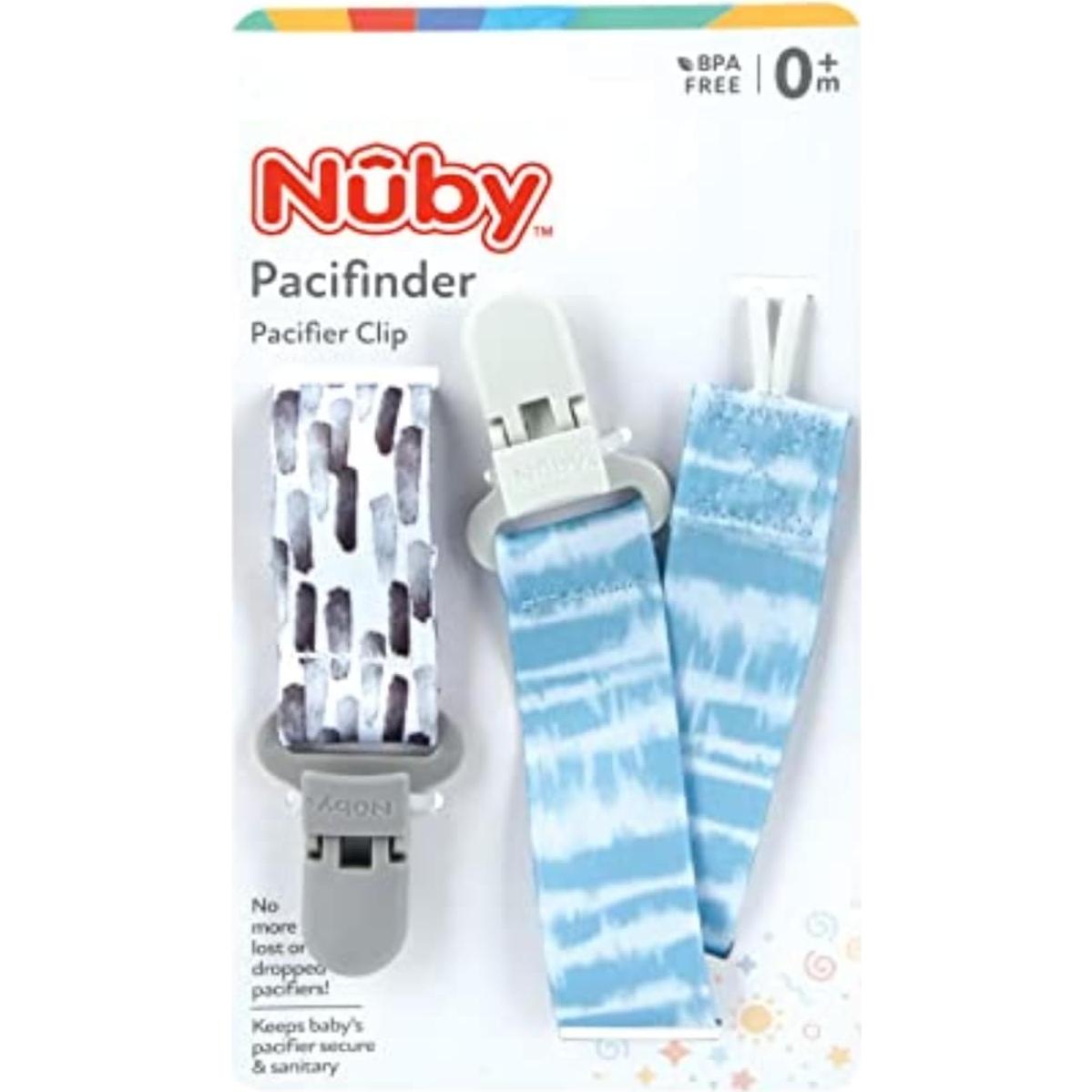 Clips para Chupetes Nuby Pacifinder 2-Pack Multicolor