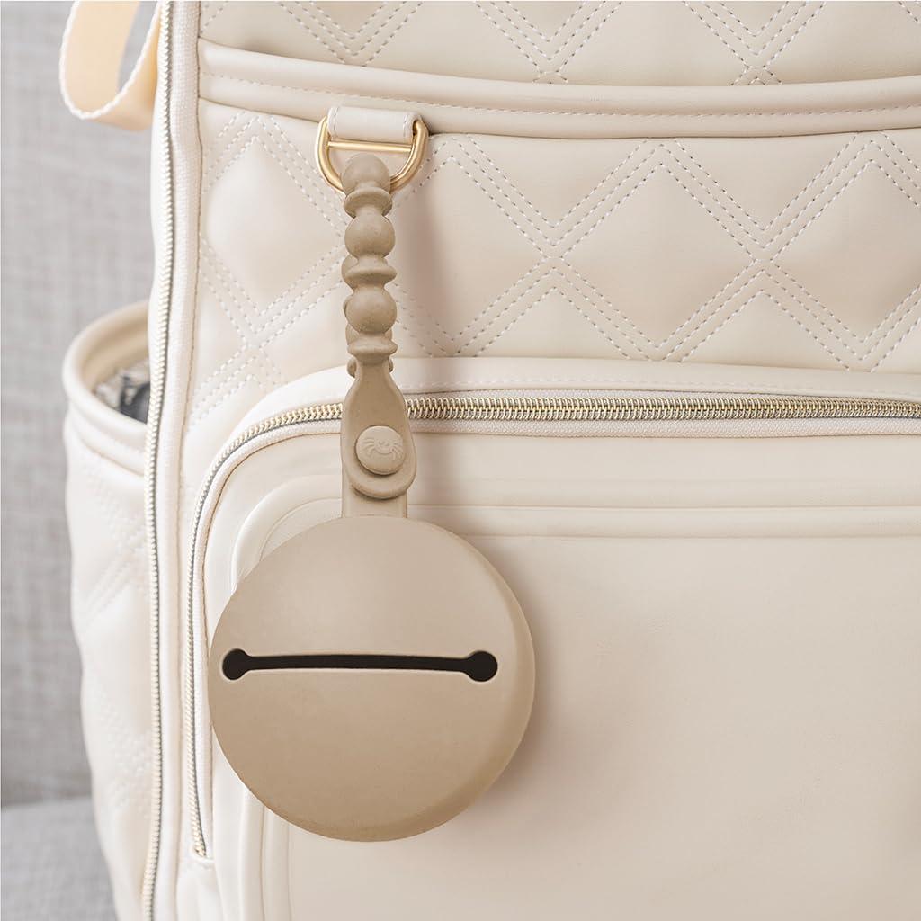 Soporte de Chupete de Silicona Itzy Ritzy - 2 Chupetes - Tostada