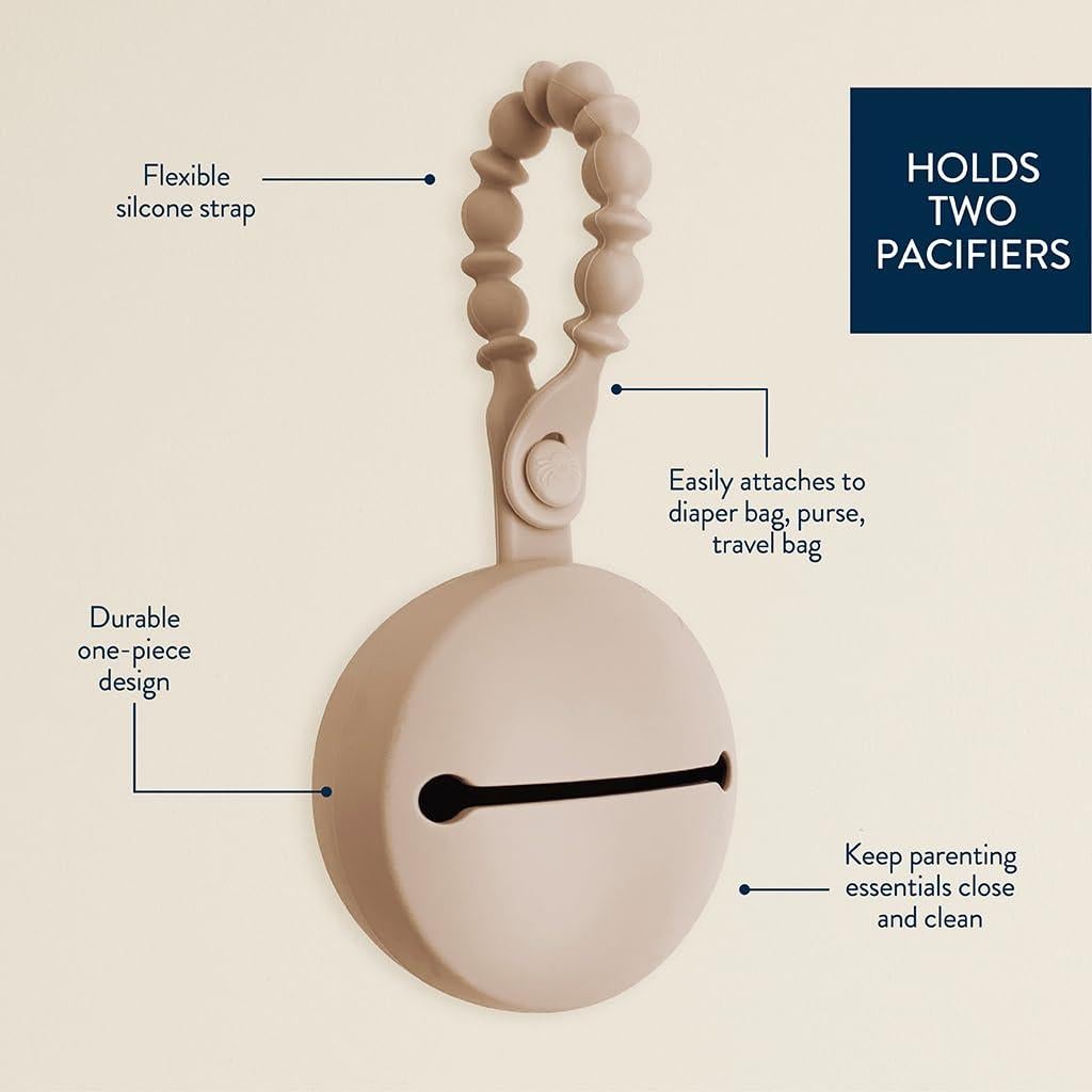 Soporte de Chupete de Silicona Itzy Ritzy - 2 Chupetes - Tostada